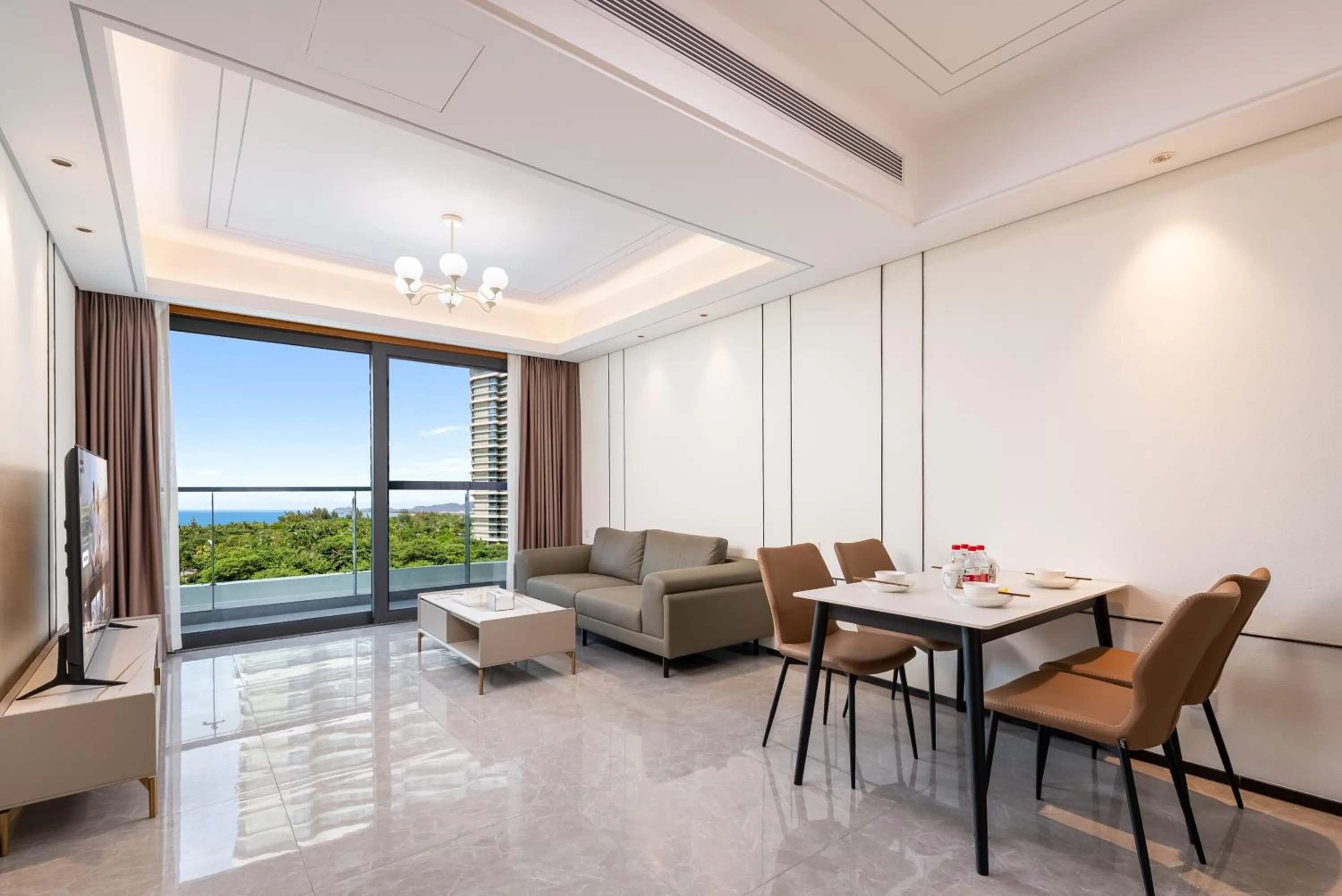 Living room in Elnob Seaview Aparthotel Hai Tang Bay Sanya