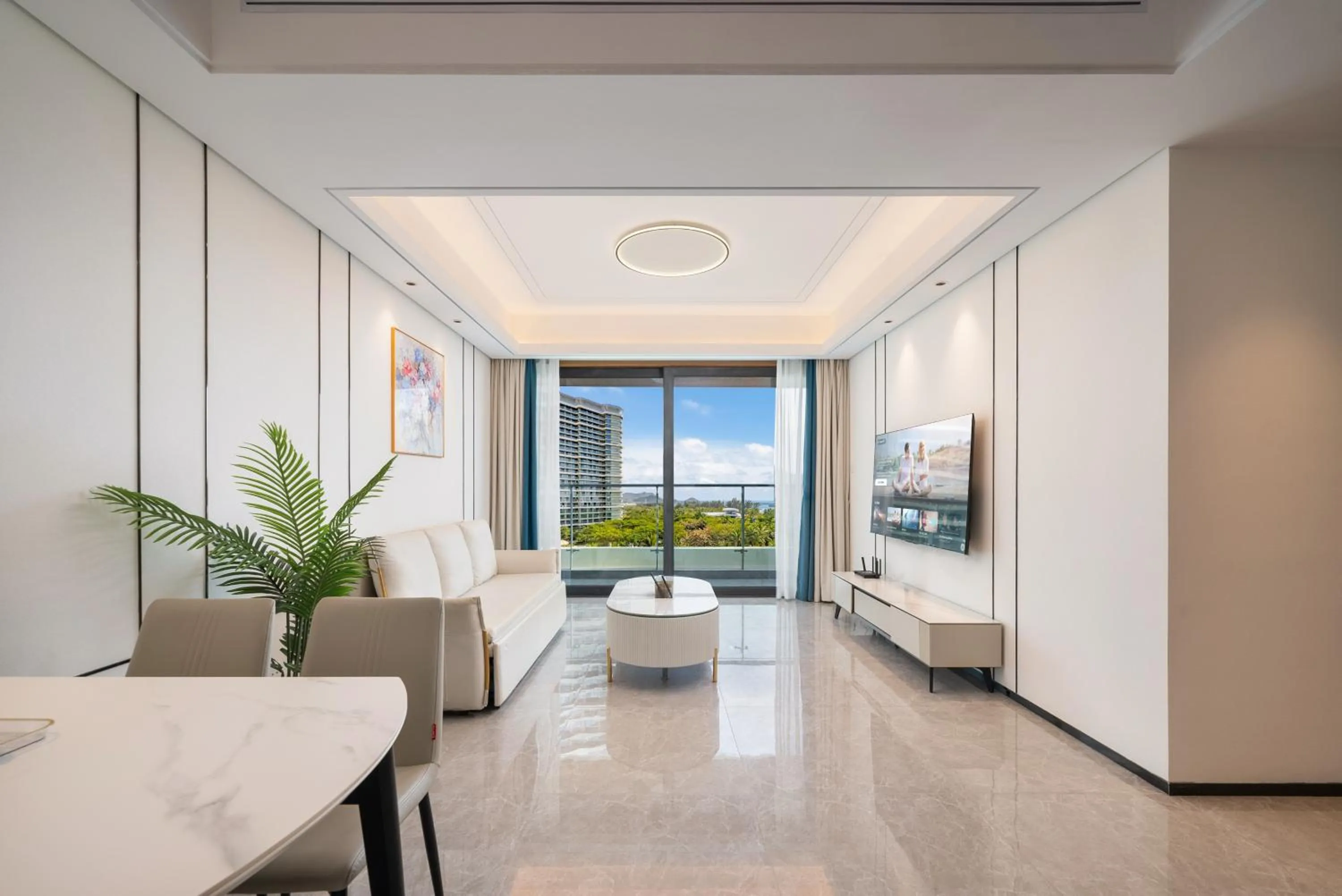 Living room in Elnob Seaview Aparthotel Hai Tang Bay Sanya