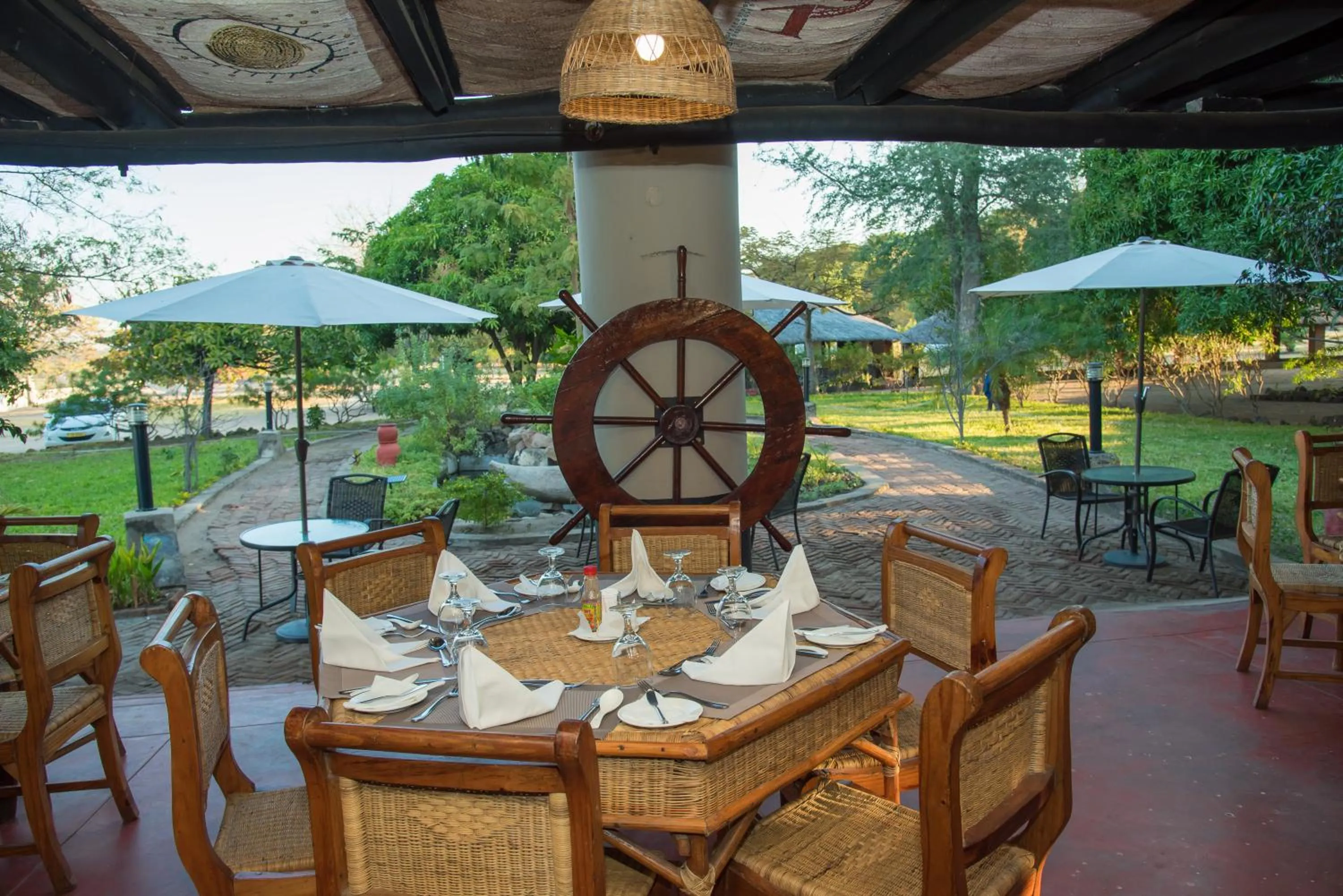 Patio in Kambiri Beach by Serendib
