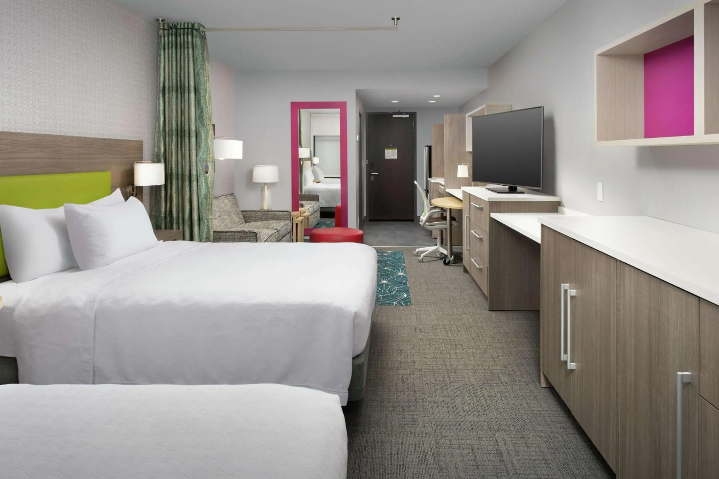 TV and multimedia, Bed in Home2 Suites By Hilton Nashville Downtown Convention Center