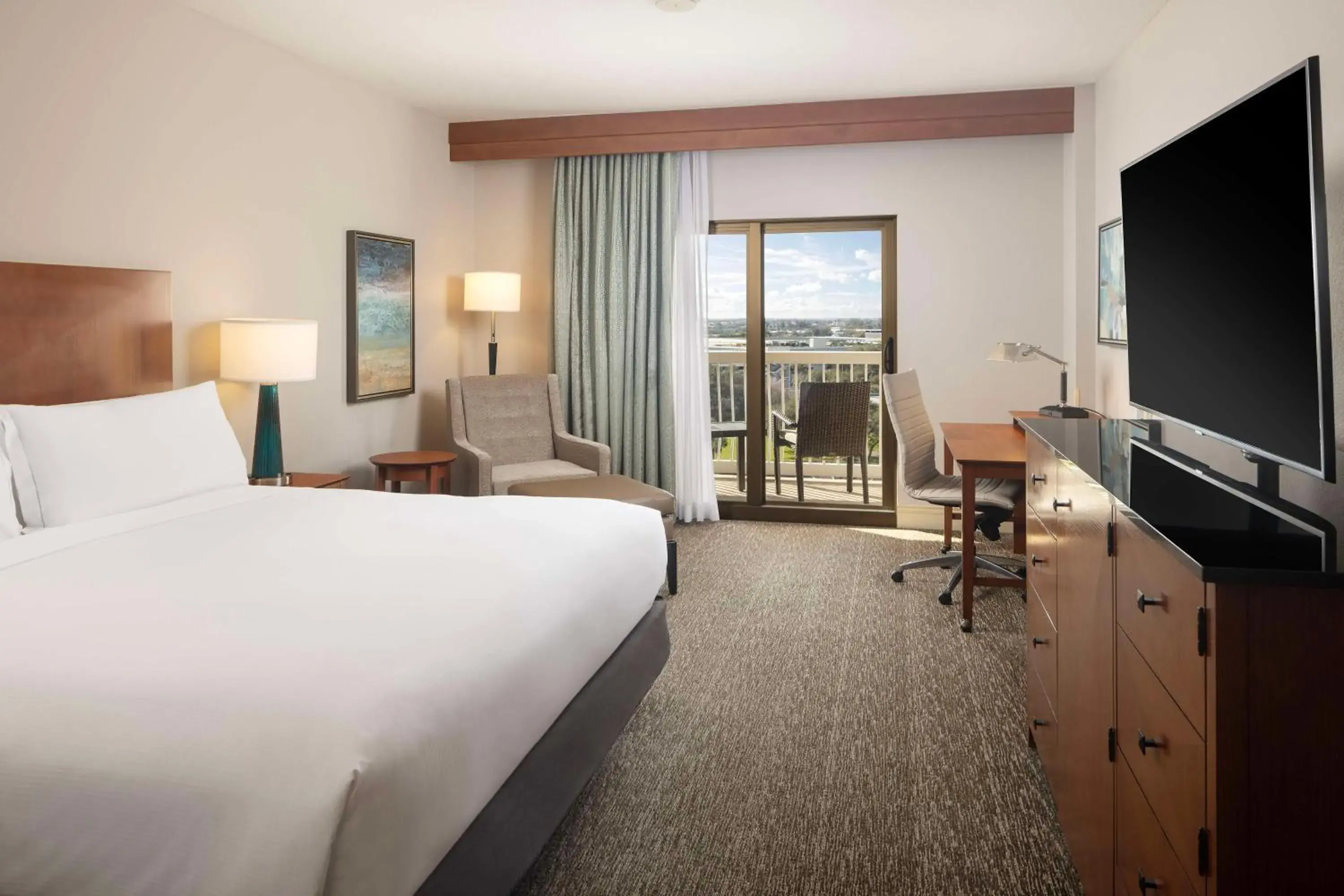 King Room with Balcony - Hearing Accessible in Hilton St. Petersburg Carillon Park King Room with Balcony - Hearing Accessible in Hilton St. Petersburg Carillon Park