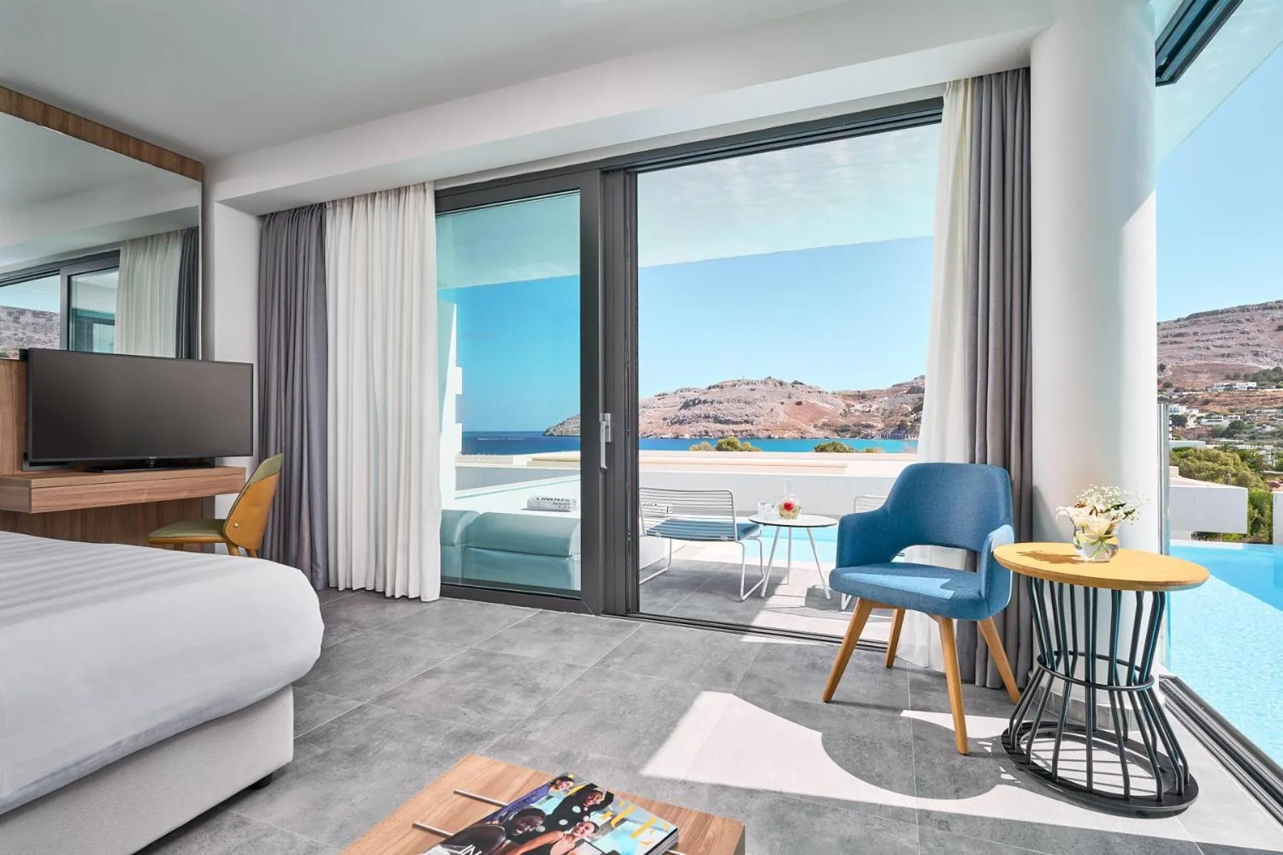 Sea view, Bed in Lindos Grand Resort & Spa - Adults Only