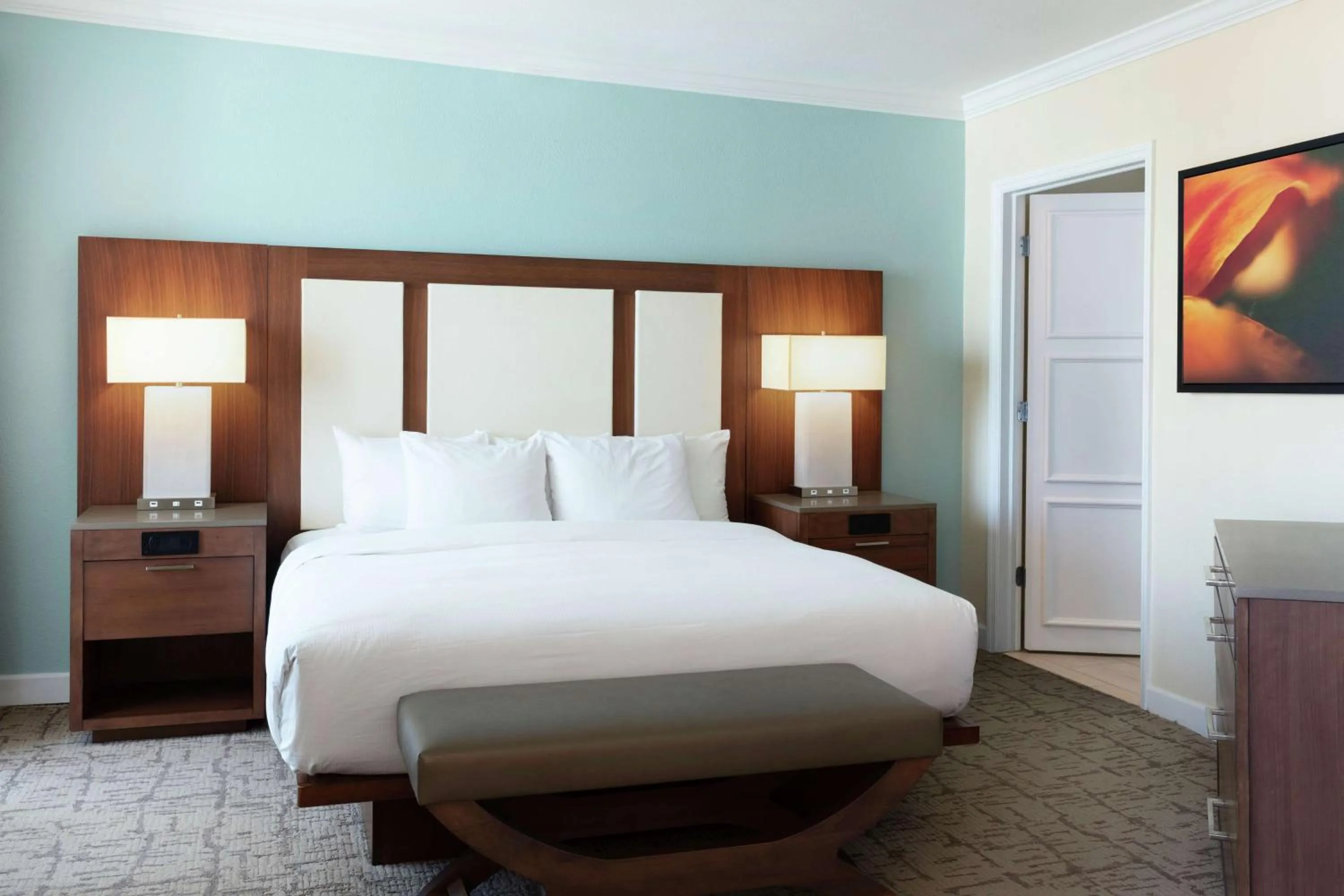 Bed in Hilton Clearwater Beach Resort & Spa