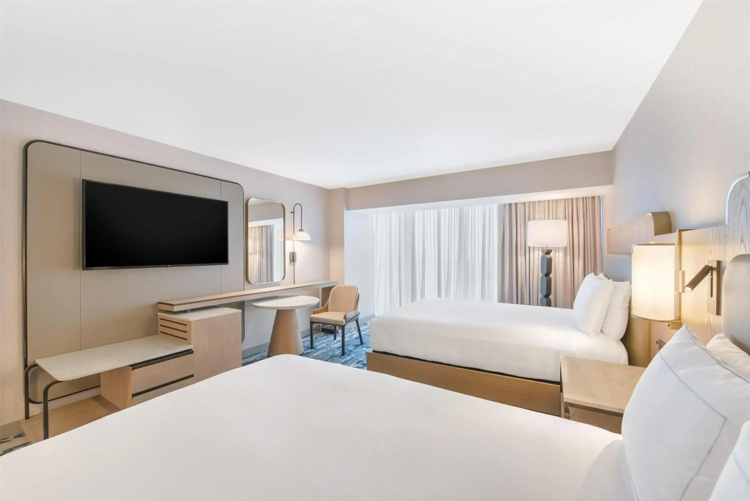 Lanai Queen Room with Two Queen Beds - Deck Access in Hilton Anaheim Lanai Queen Room with Two Queen Beds - Deck Access in Hilton Anaheim