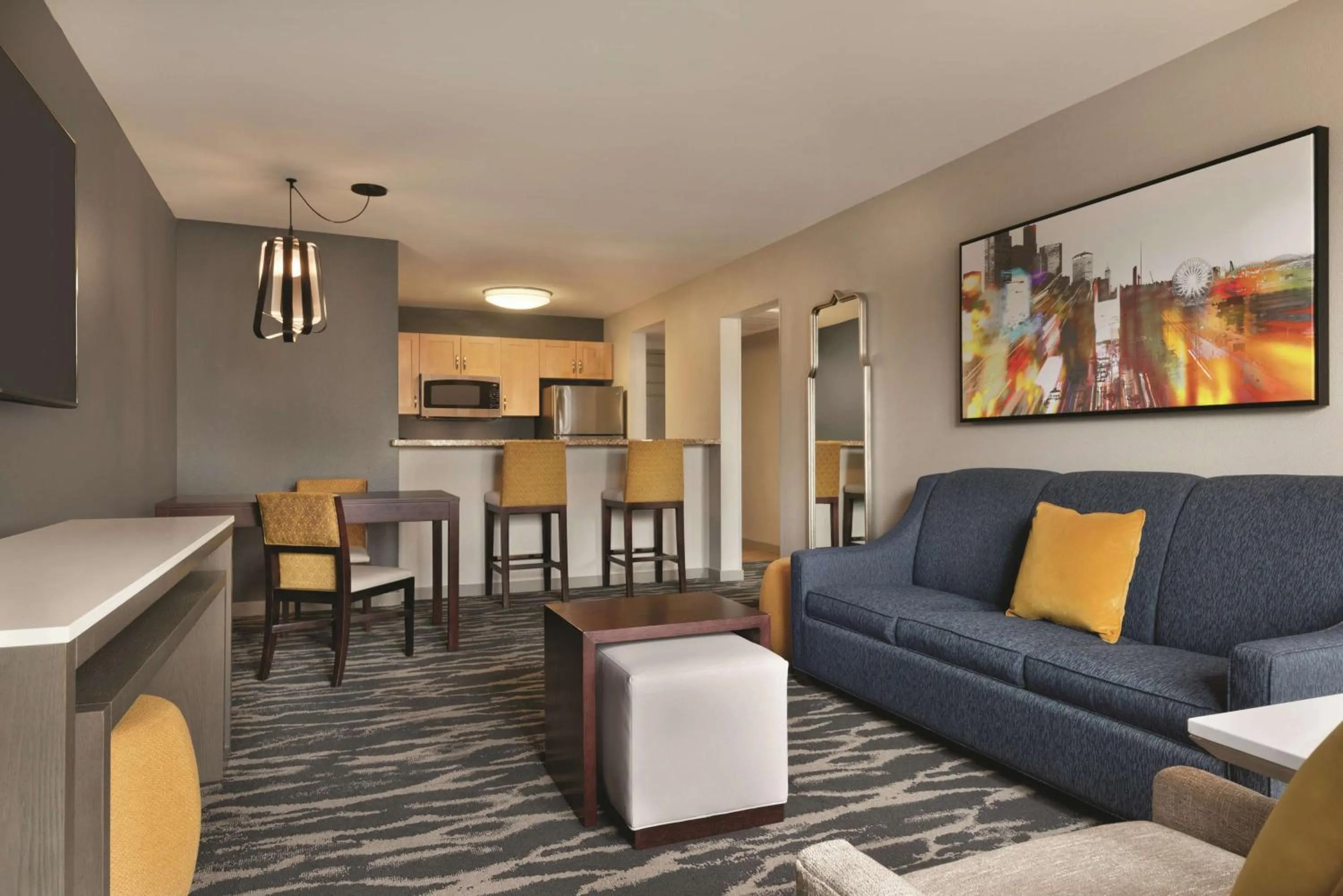 Living room, Seating Area in Homewood Suites by Hilton-Seattle Convention Center-Pike Street
