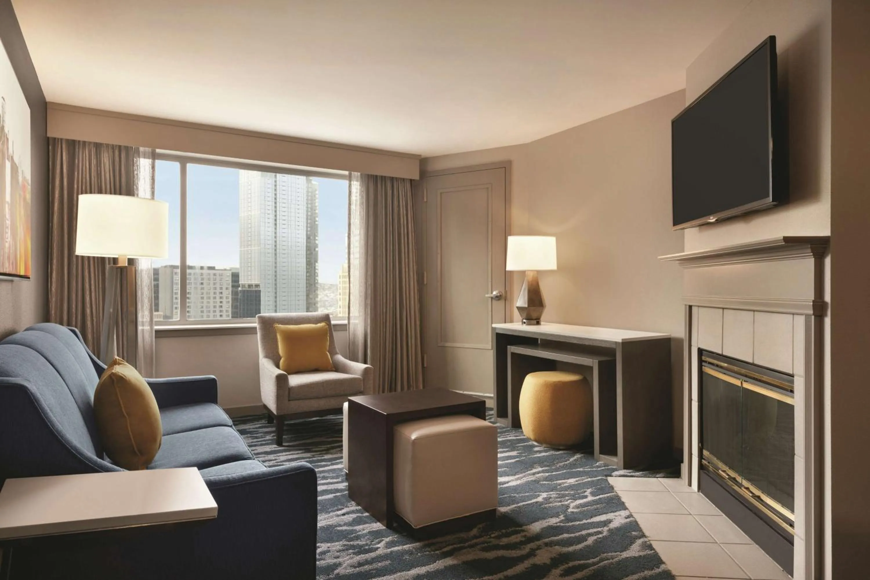 Living room, Seating Area in Homewood Suites by Hilton-Seattle Convention Center-Pike Street