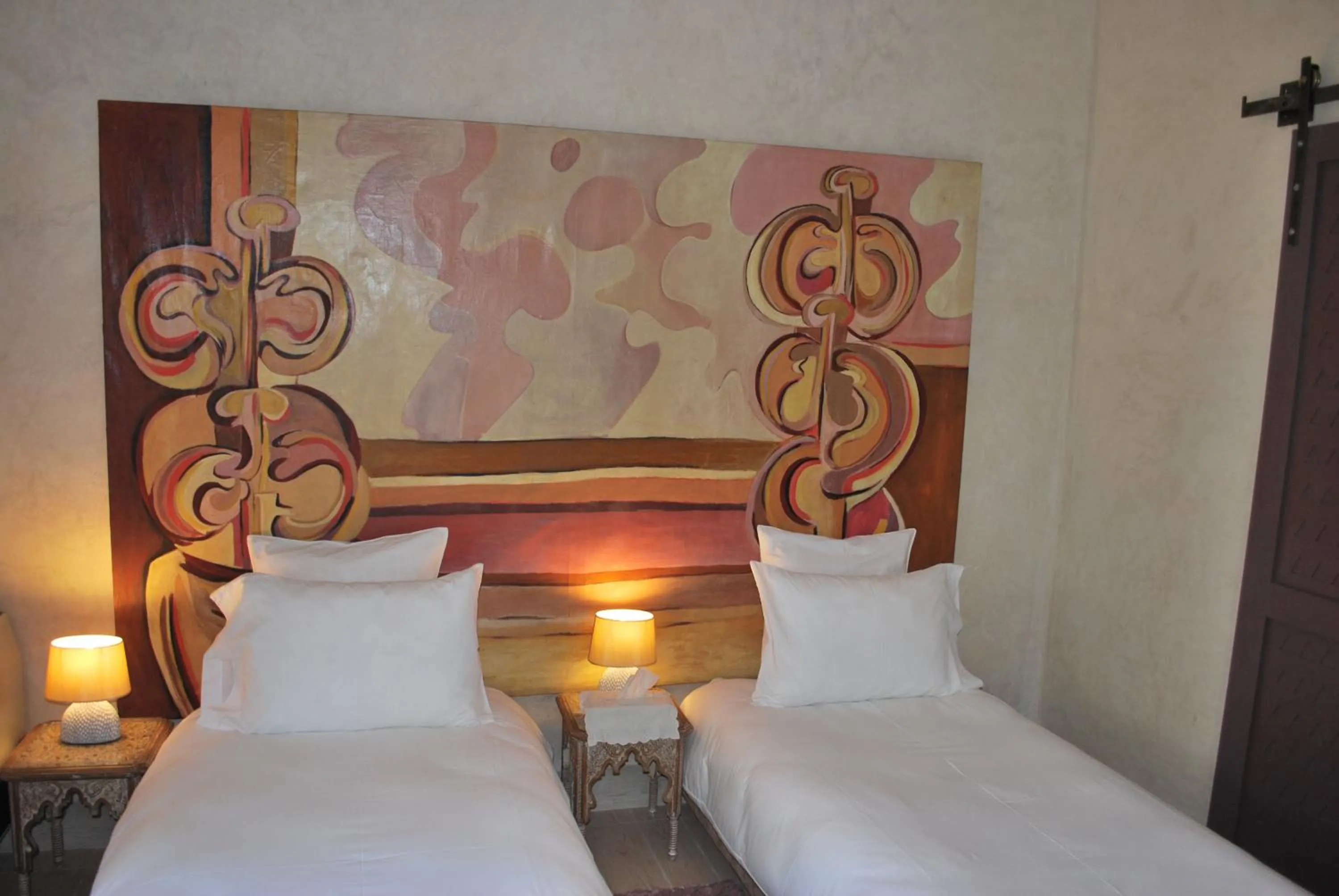 Decorative detail, Bed in Casa Taos