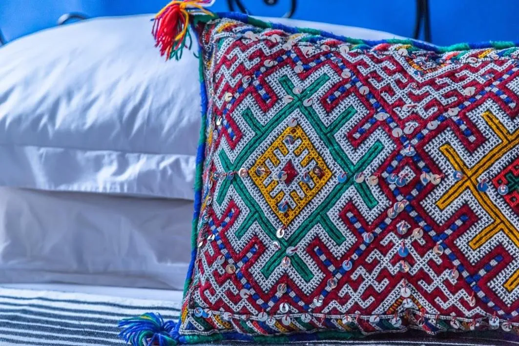 Decorative detail, Bed in Riad Smara