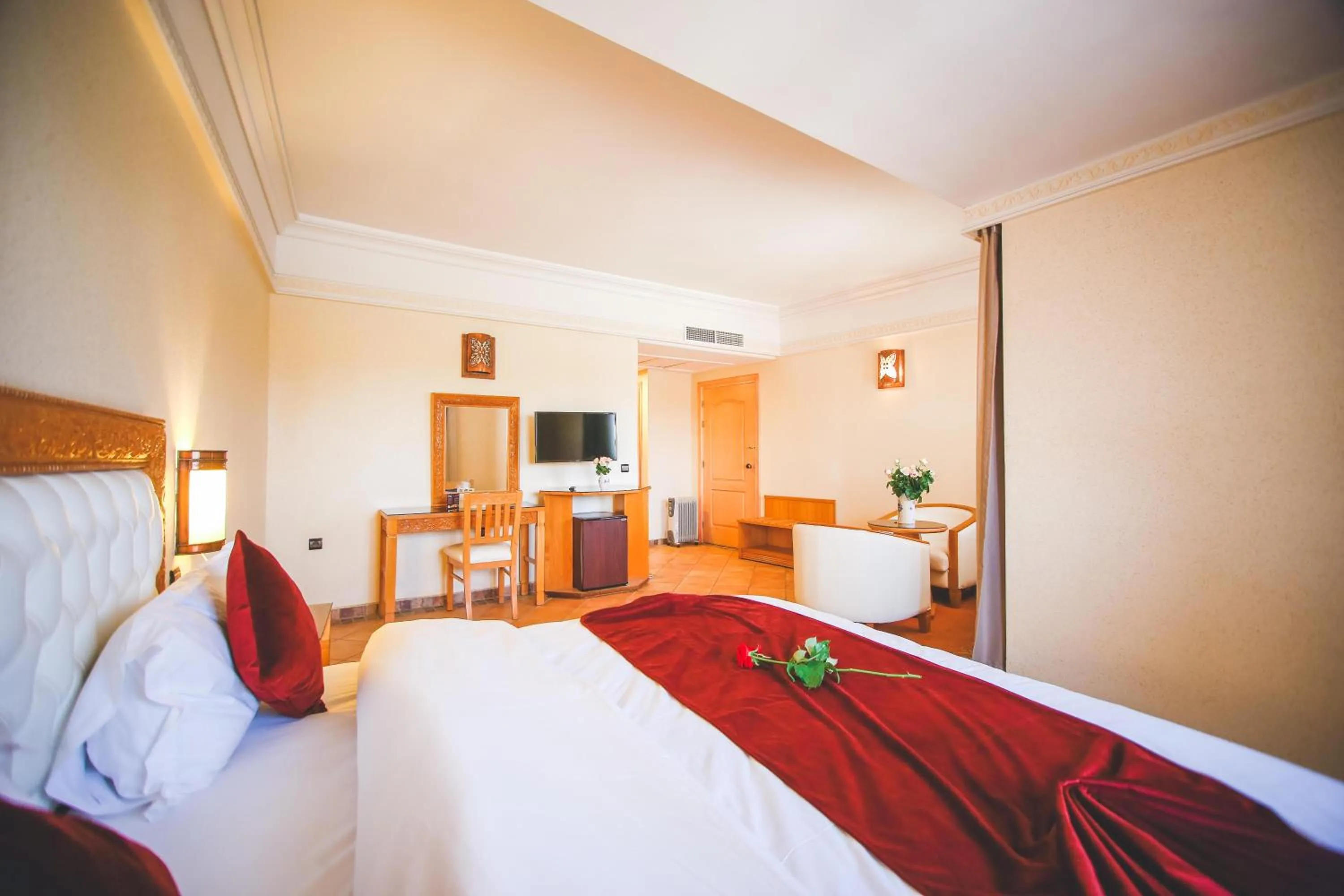 Bed in Hotel Menzeh Dalia