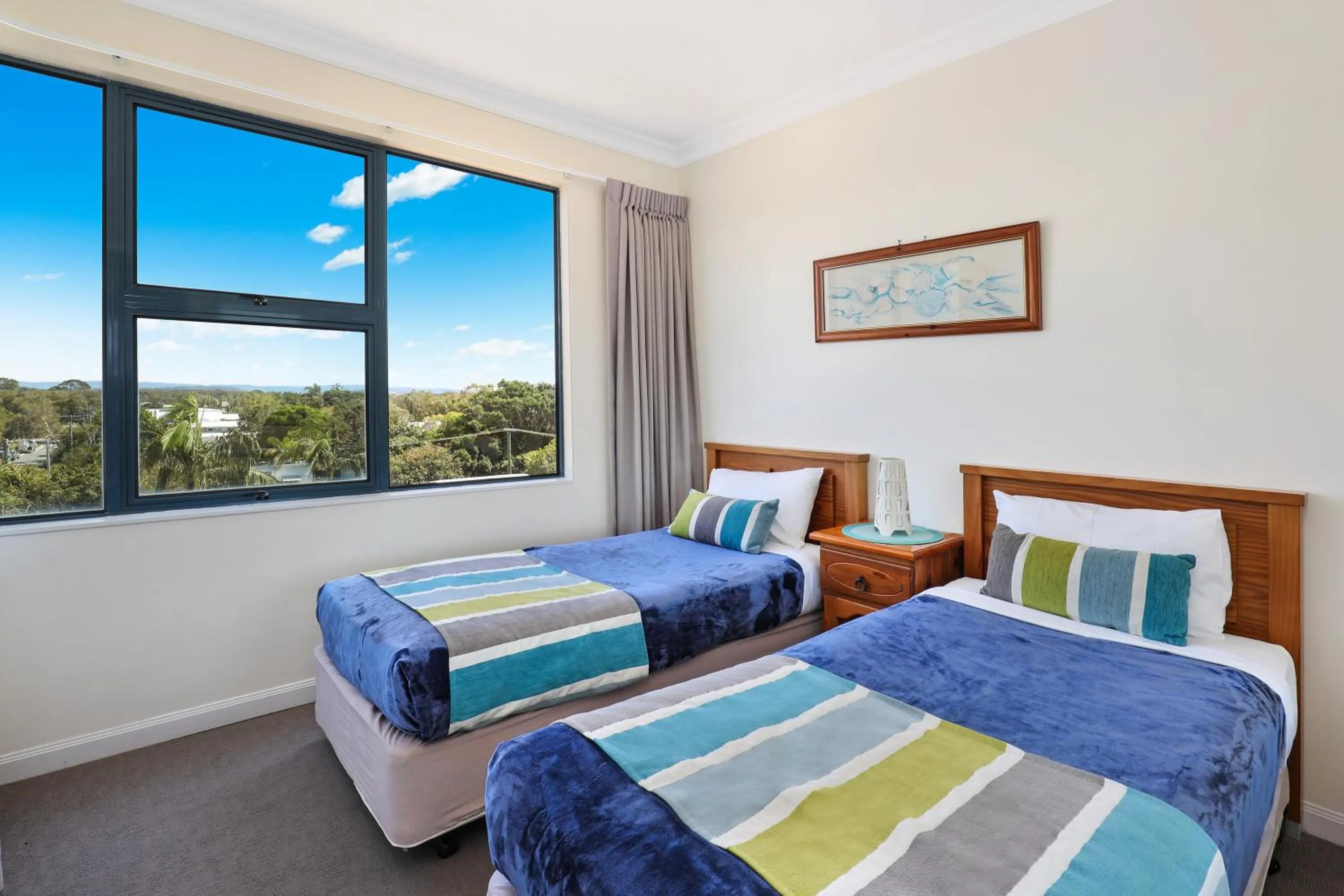 Bedroom, Bed in Santorini Twin Waters
