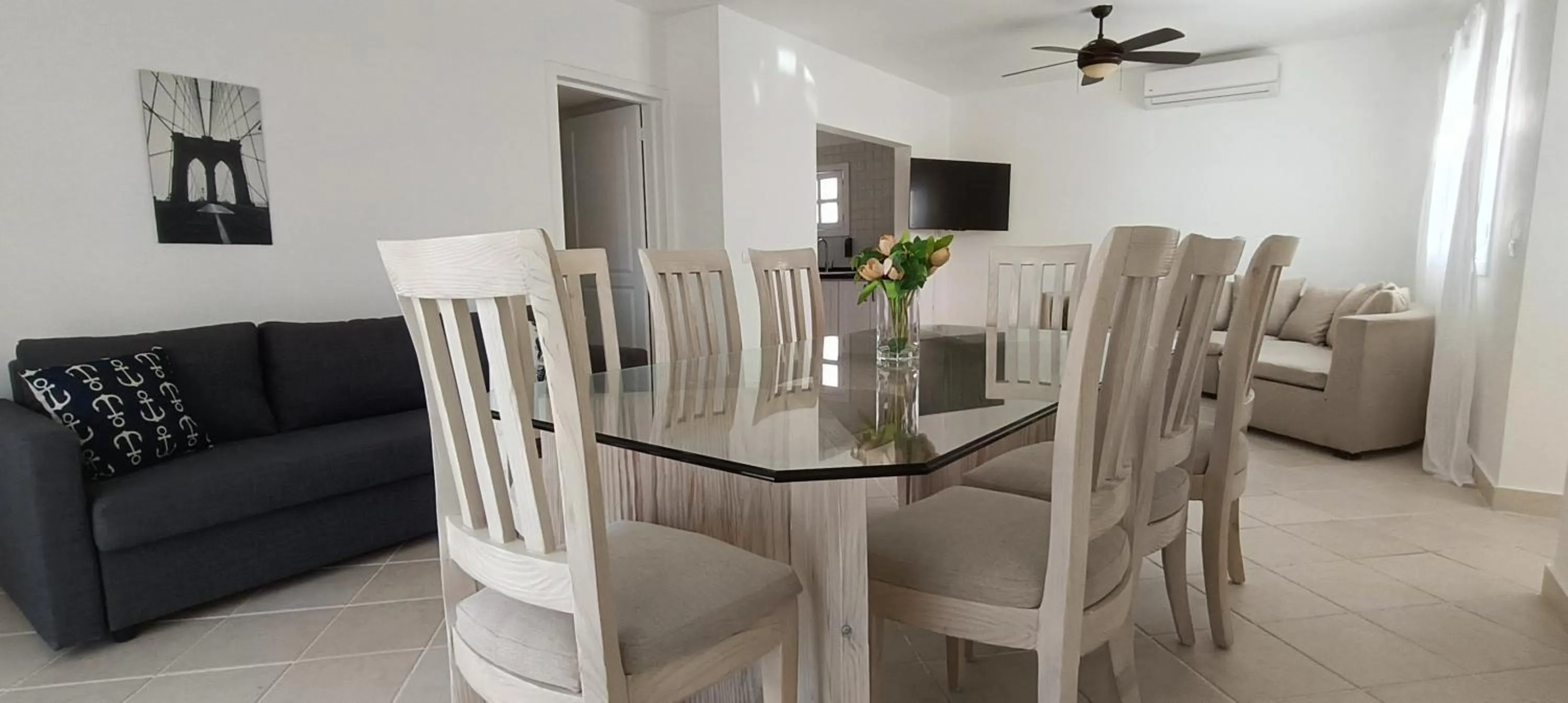 Living room in Flor del Mar Condo Punta Cana Beachfront