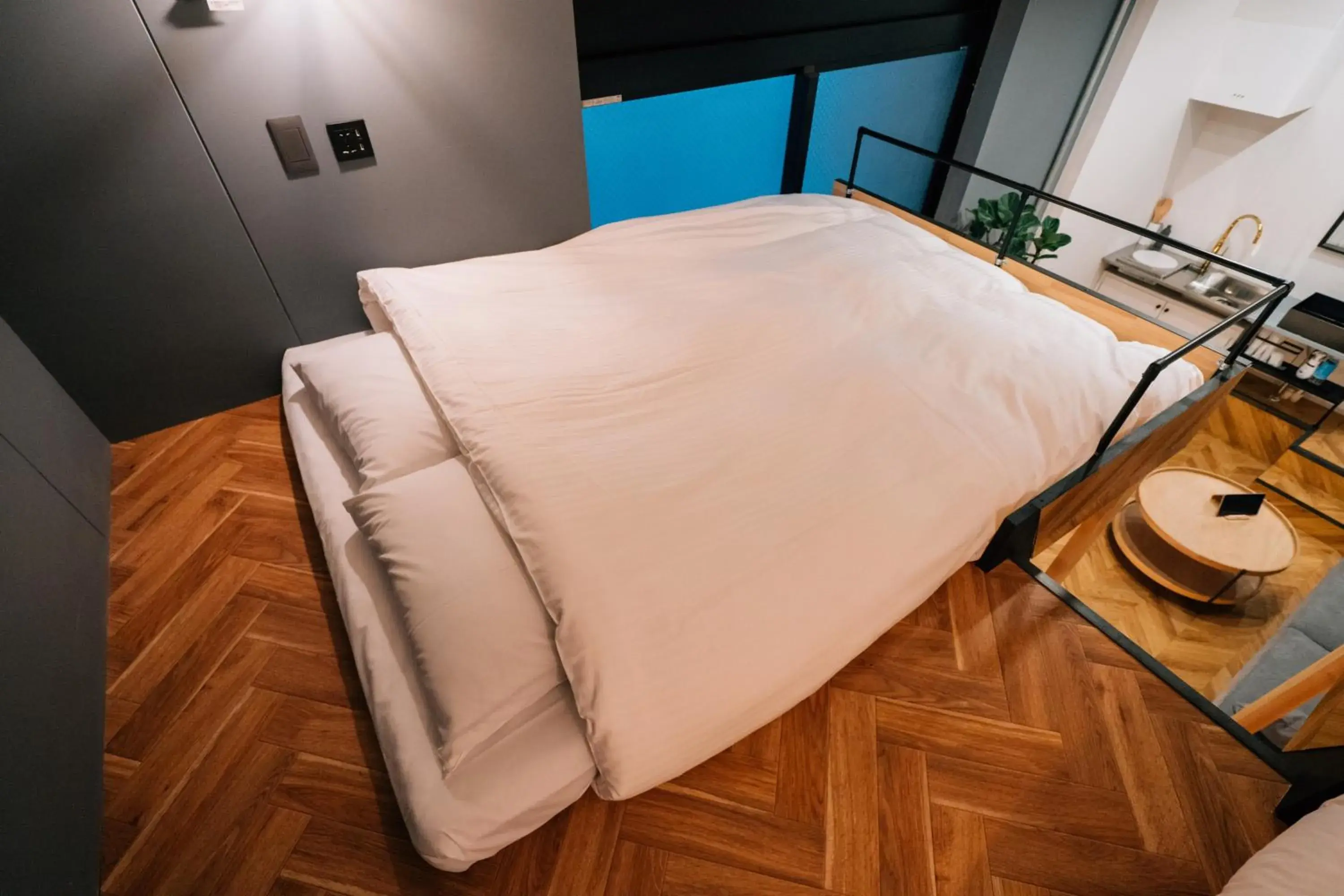 Bedroom, Bed in mizuka Daimyo 3 - unmanned hotel- Bedroom, Bed in mizuka Daimyo 3 - unmanned hotel-