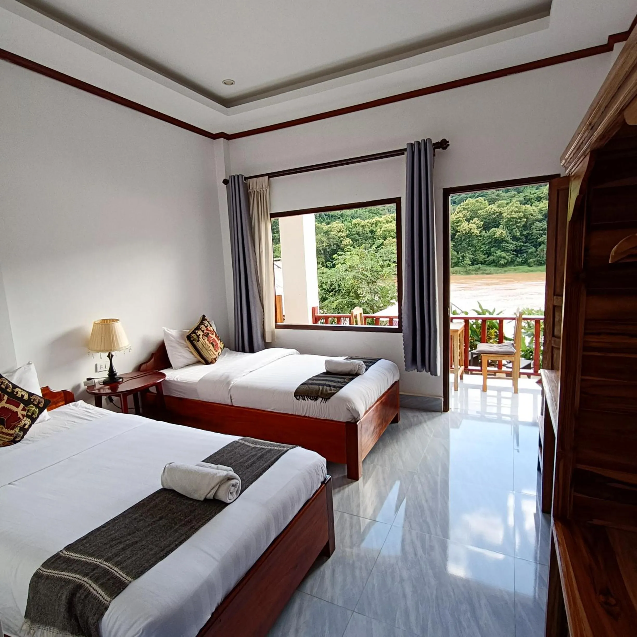Bed in Nam ou view villa