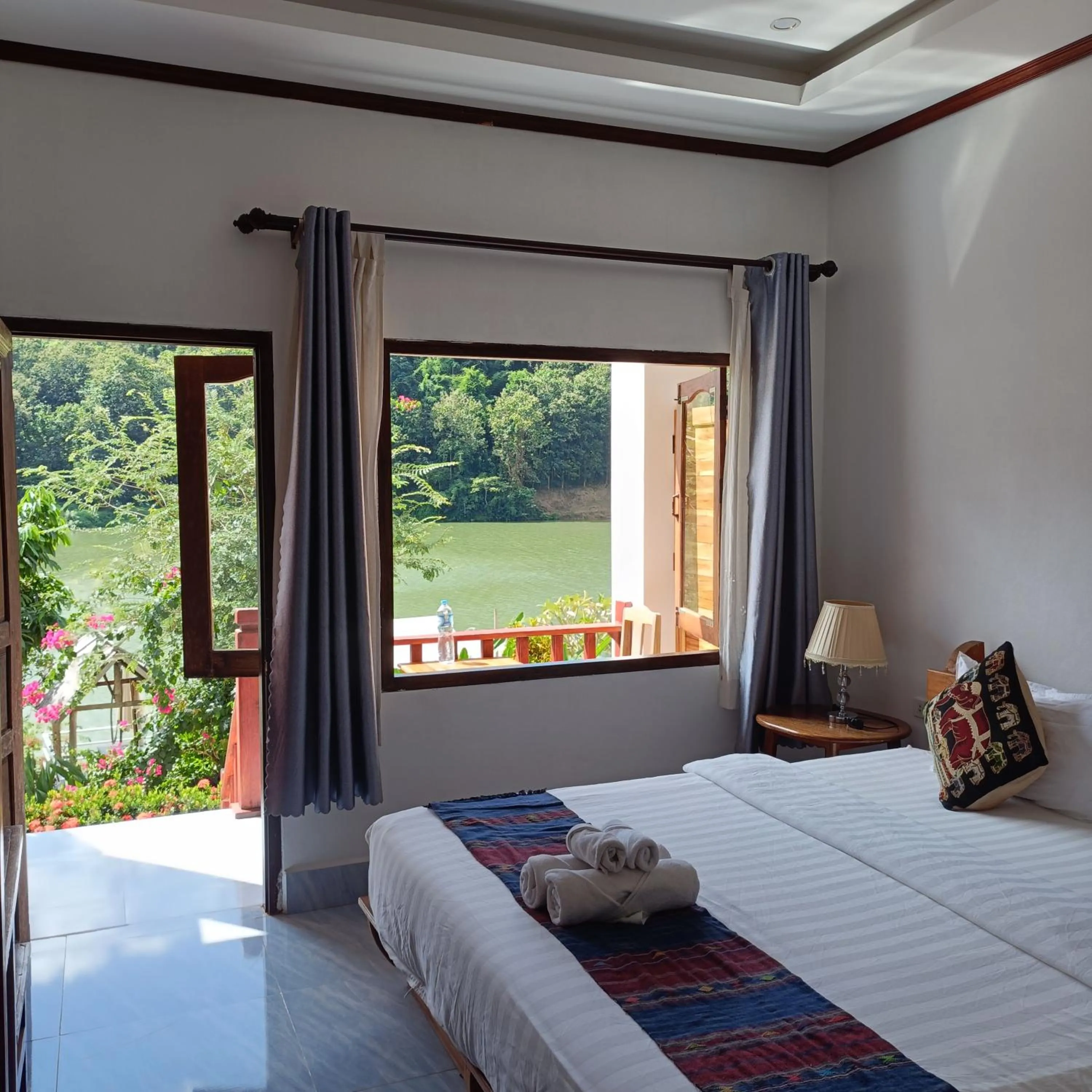 Bed in Nam ou view villa