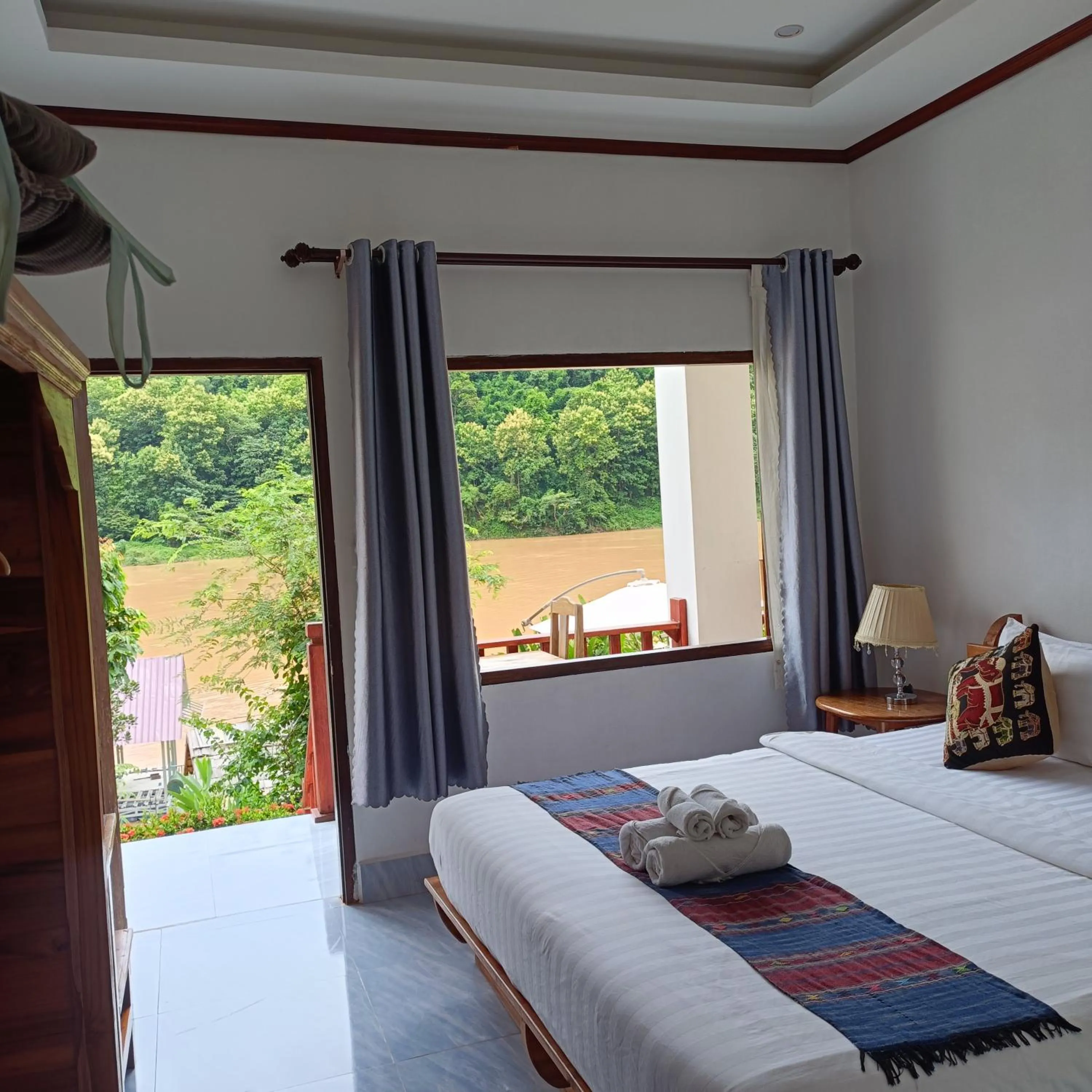 Bed in Nam ou view villa