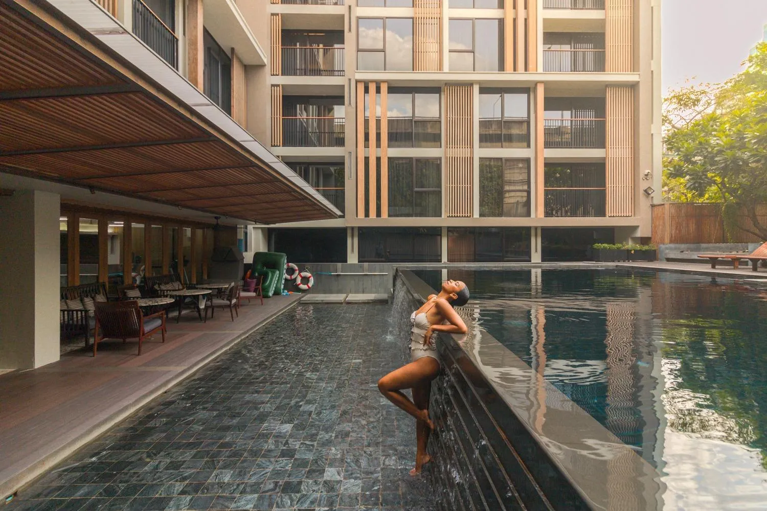 Swimming pool in Arcadia Suites Bangkok