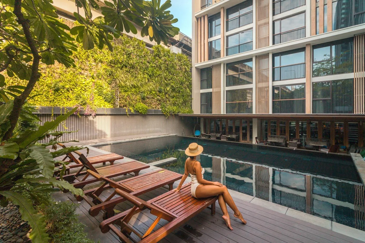 Swimming pool in Arcadia Suites Bangkok