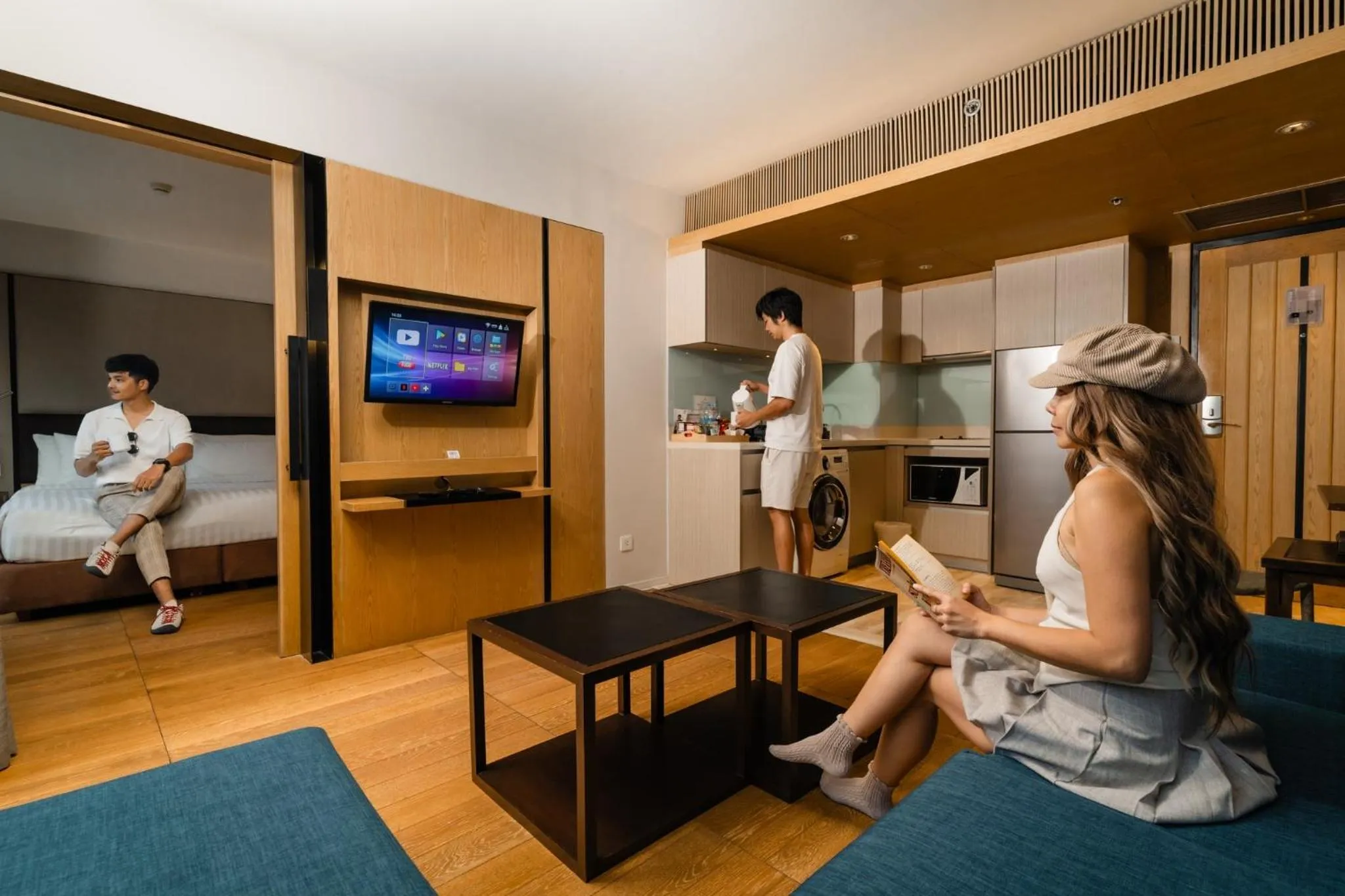 Kitchen or kitchenette in Arcadia Suites Bangkok