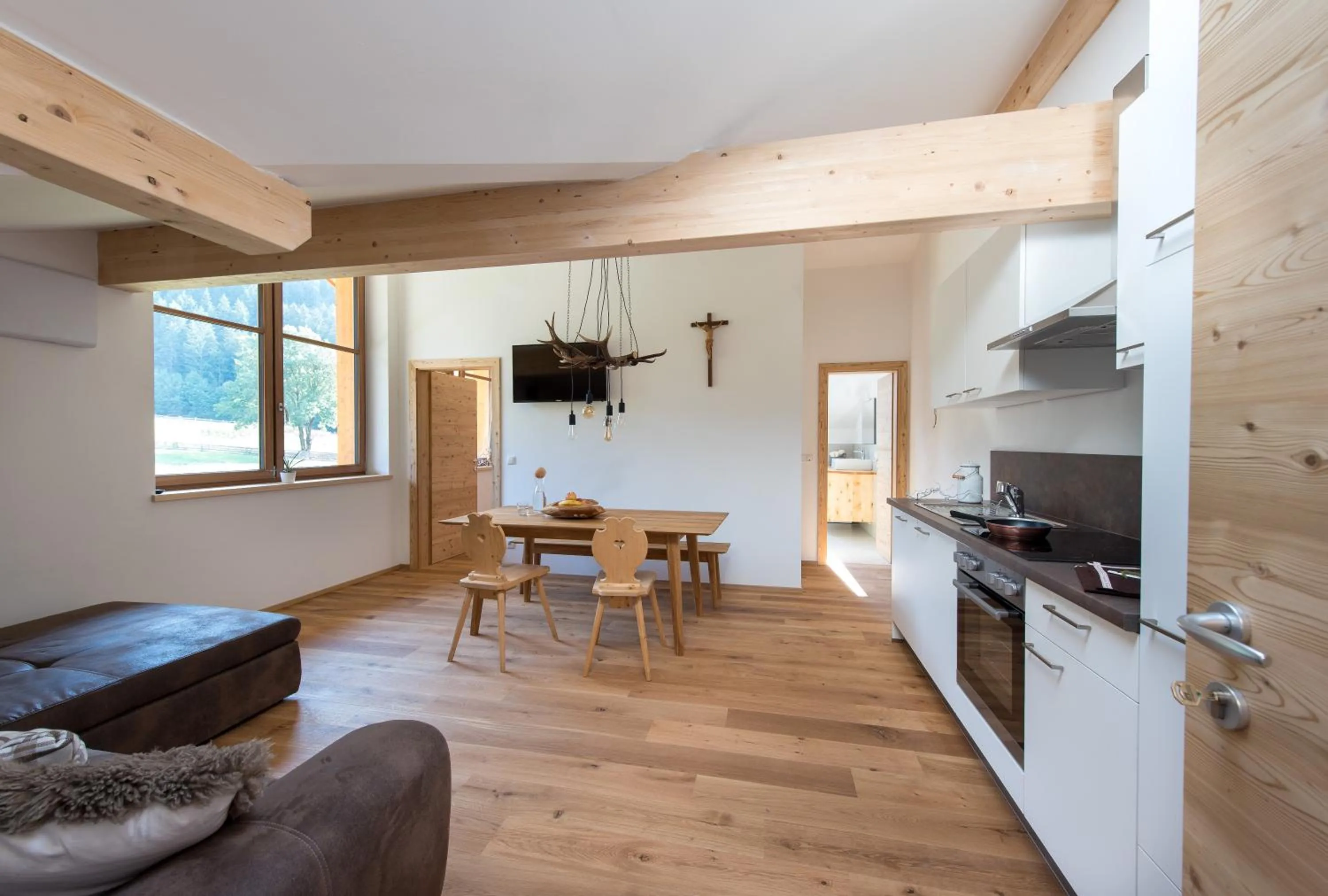Kitchen or kitchenette in Seebacher Apartments