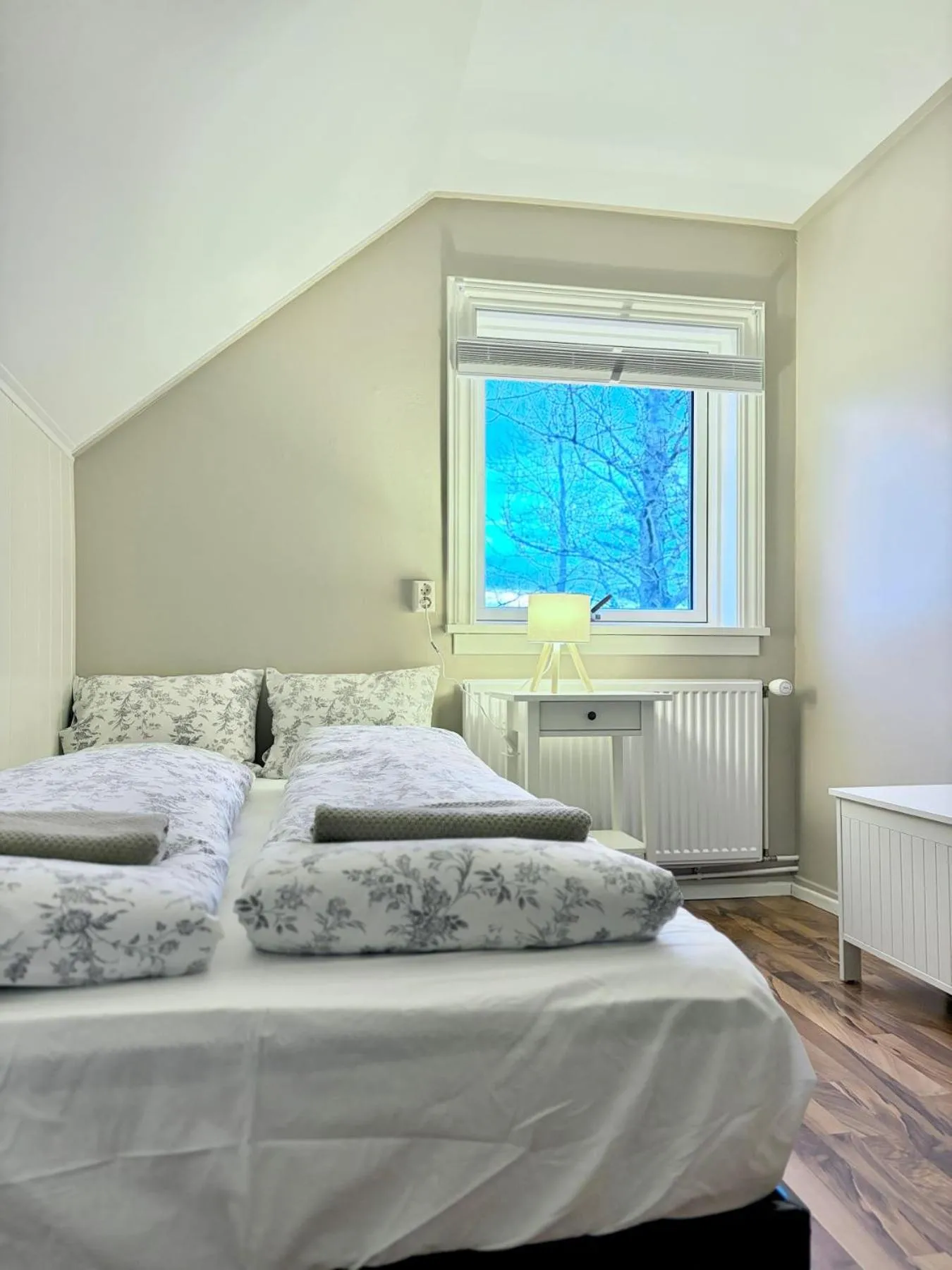 Bed in Eldstó Art Café Guesthouse