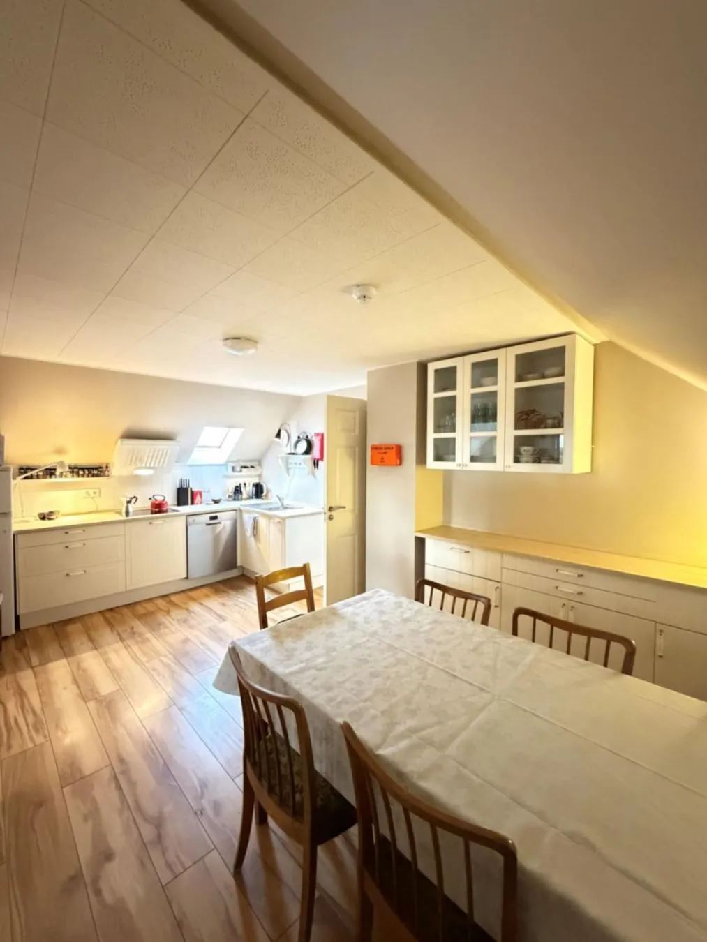 Kitchen or kitchenette in Eldstó Art Café Guesthouse