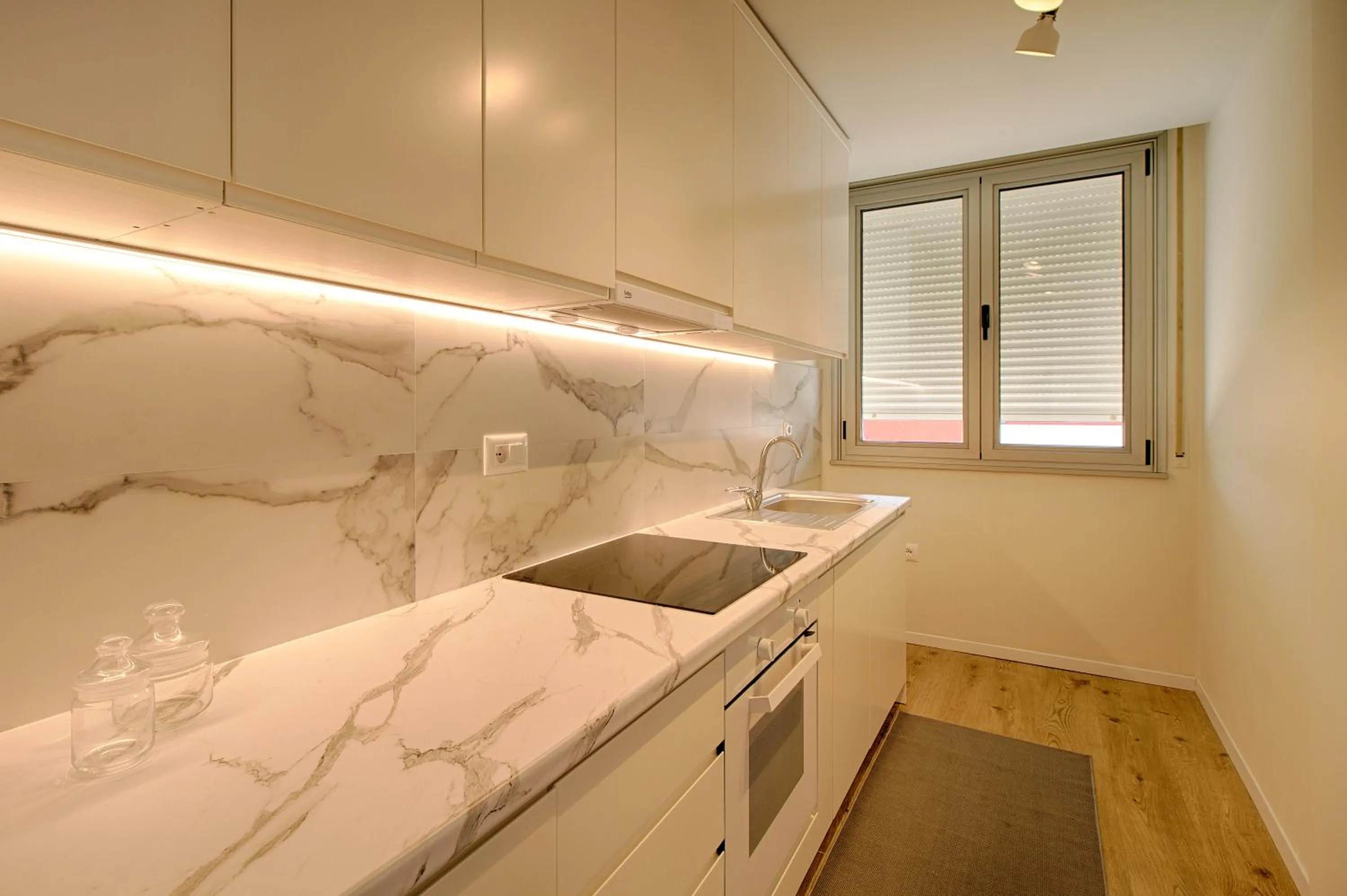 Kitchen or kitchenette in The Rooms Serviced Apartments Tirana