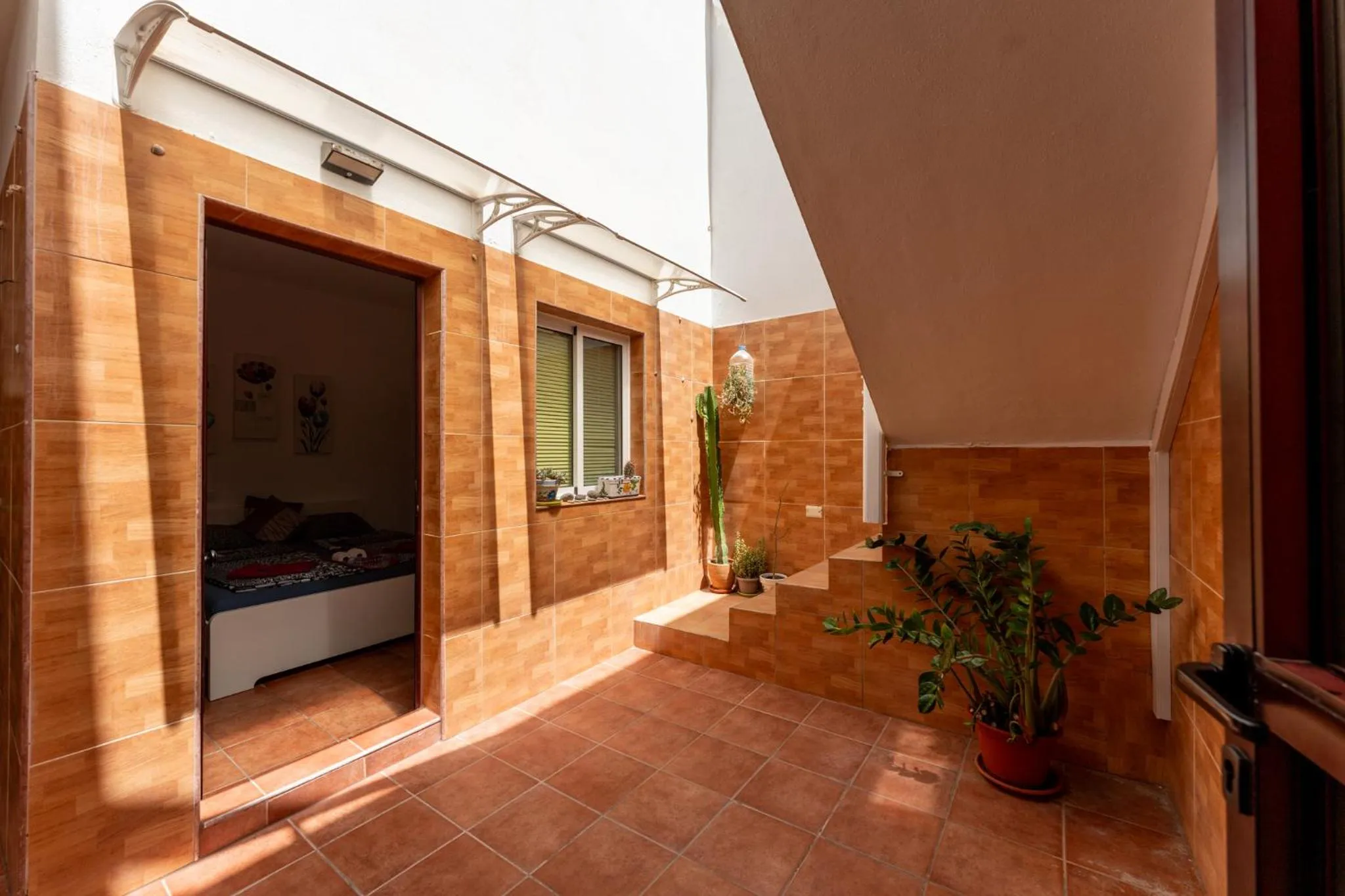 Patio, Bed in Casa Resi
