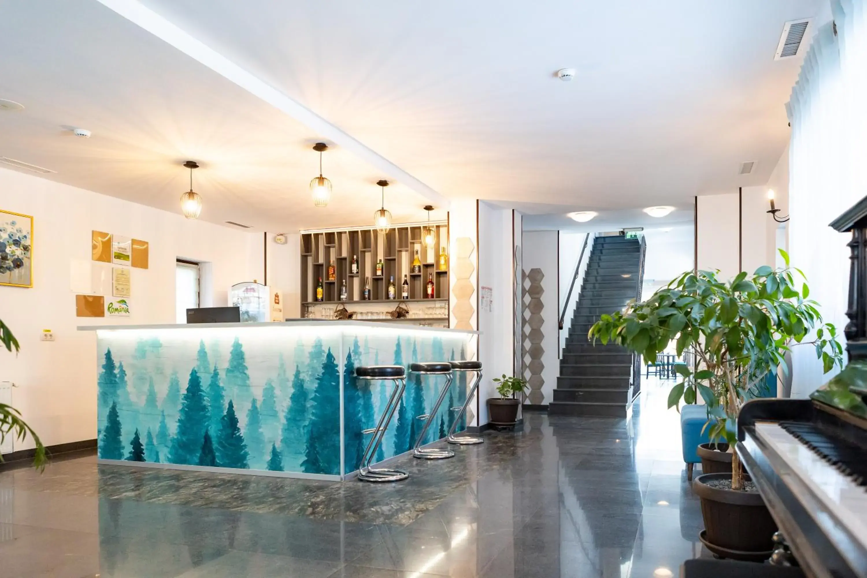 Lobby or reception in Pensiunea Hilltop Lobby or reception in Pensiunea Hilltop