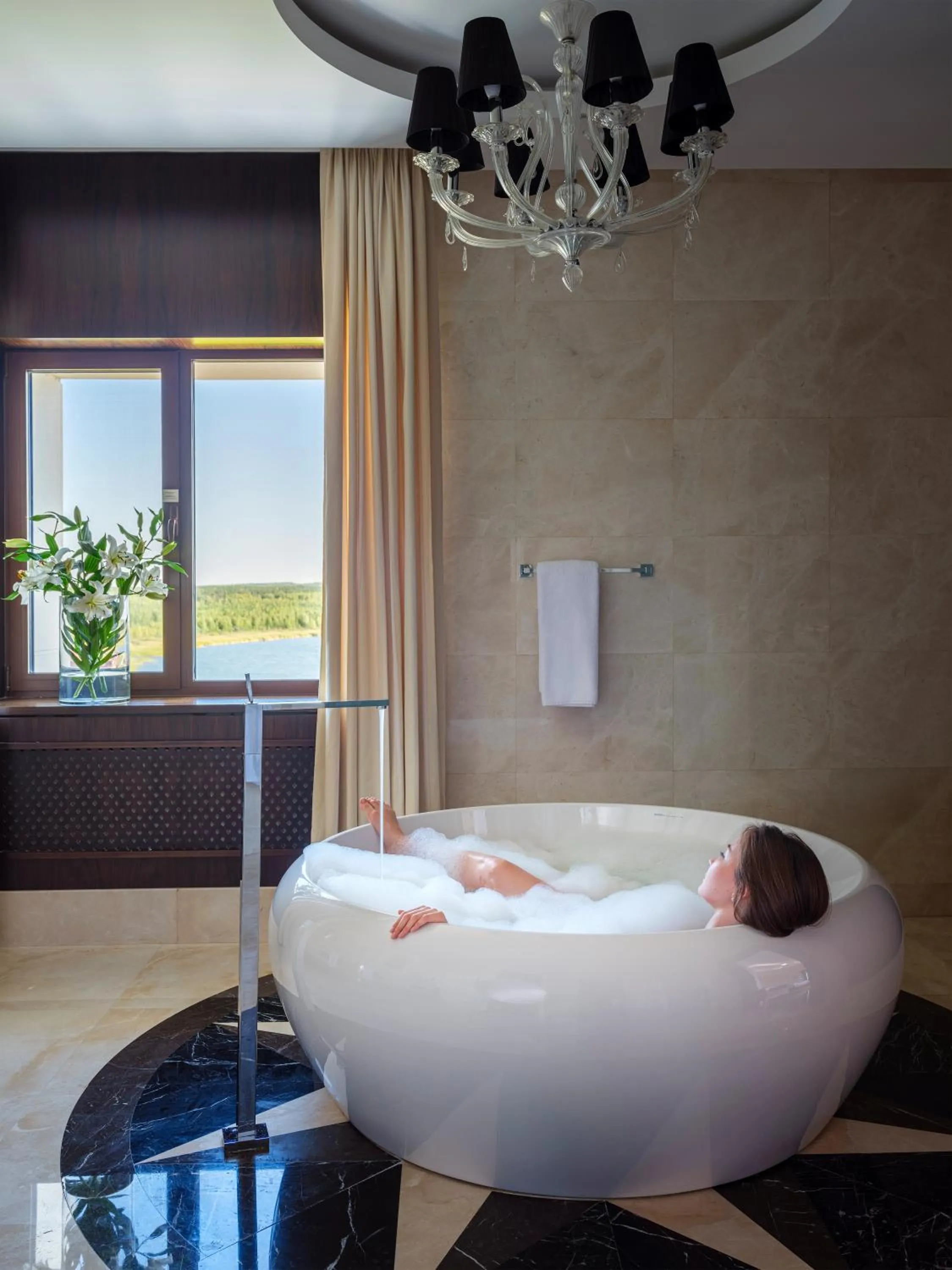 Bathroom, Bed in Rixos Borovoe