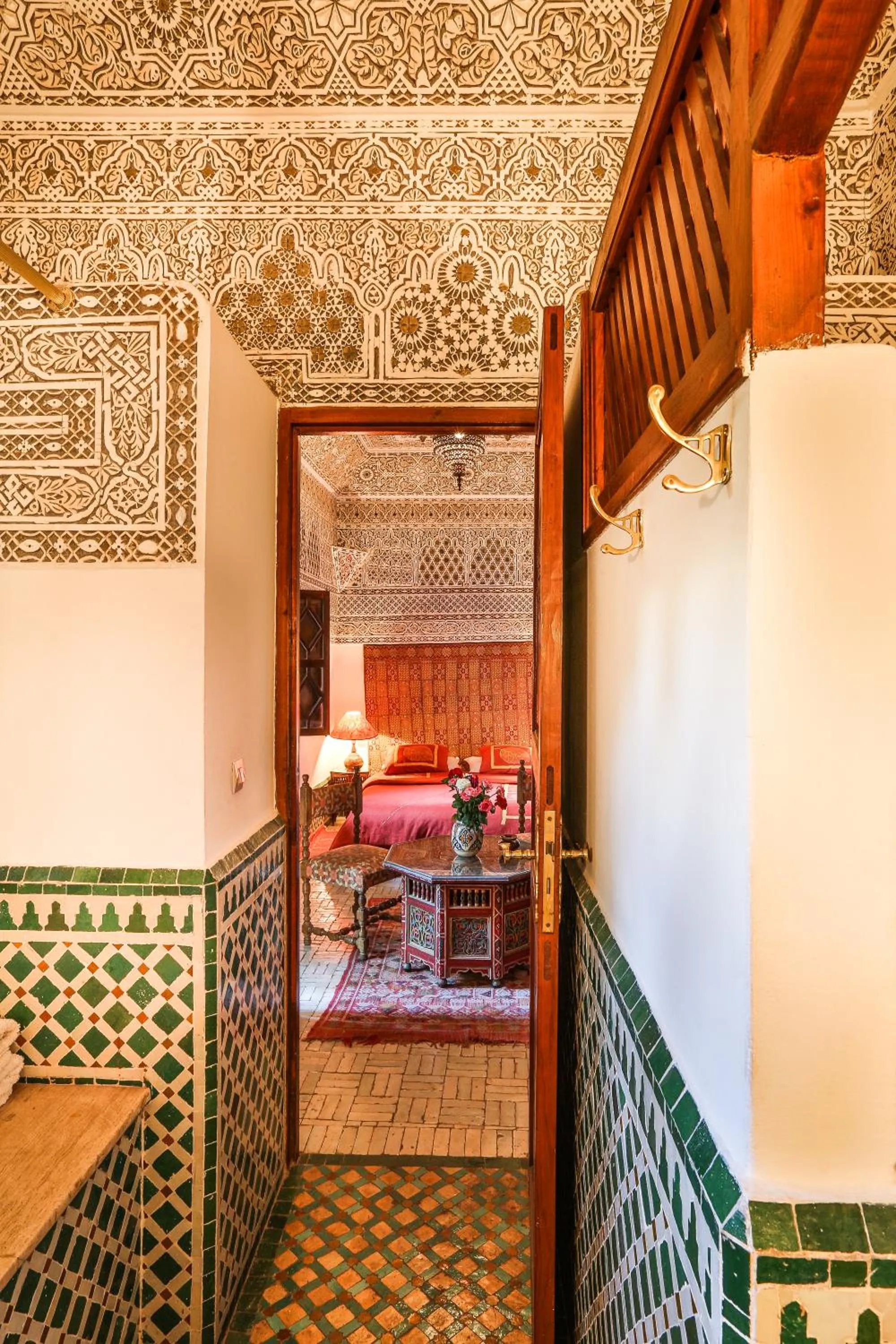 Decorative detail, Bed in Riad Dar El Assafir