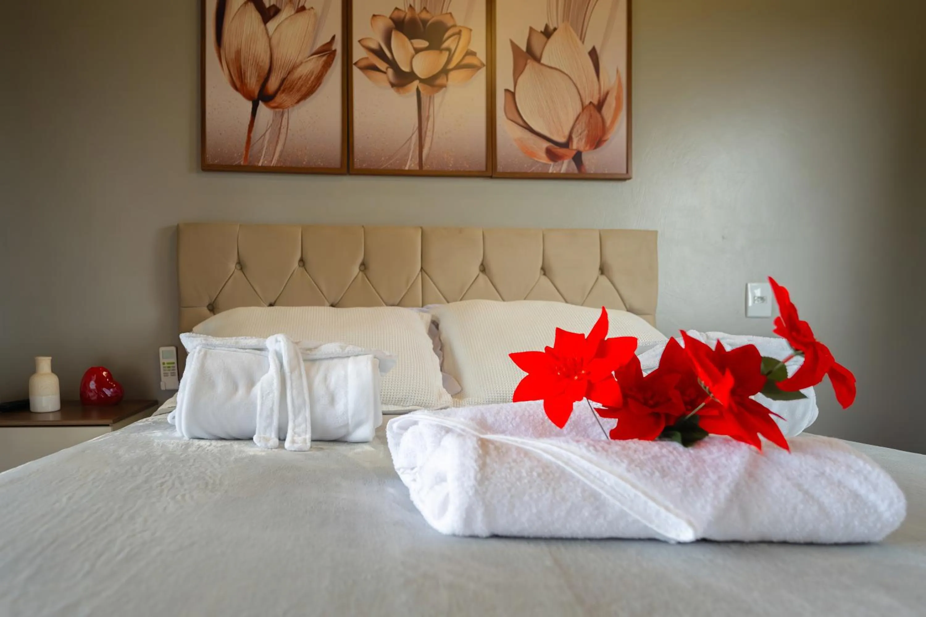 Bed in Pousada Natribus Rosa