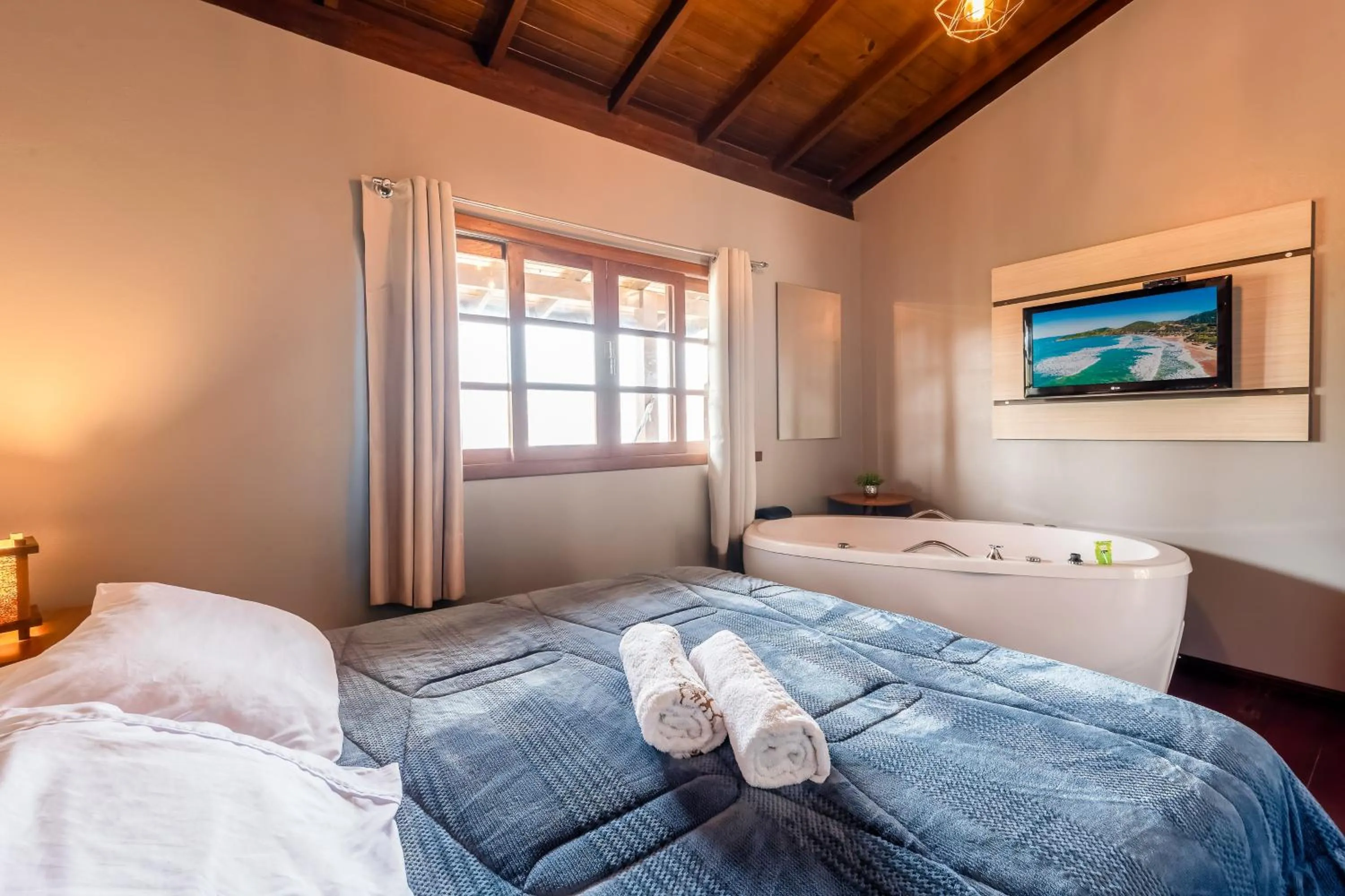 Bed in Pousada Natribus Rosa