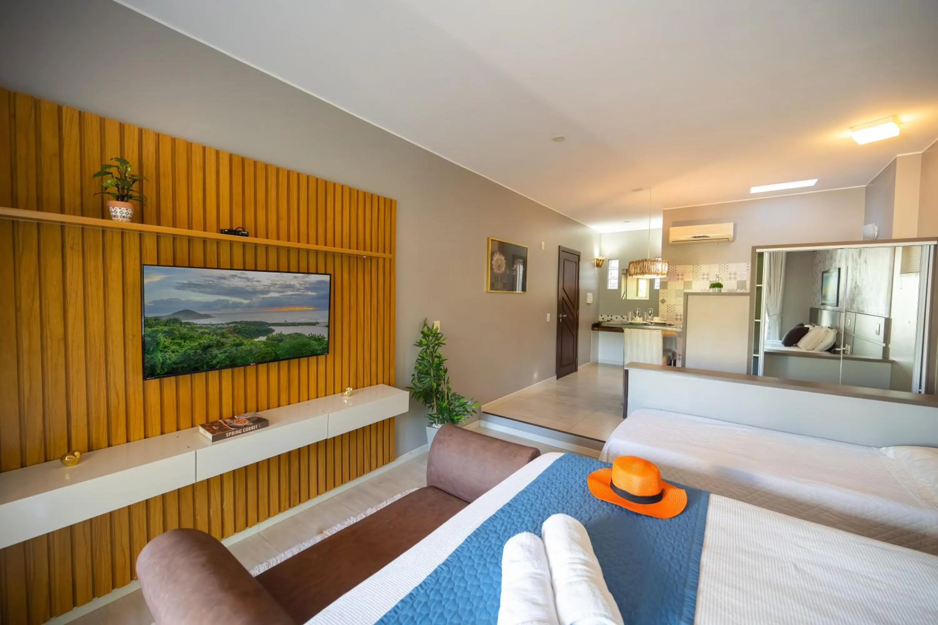 Bed in Pousada Natribus Rosa