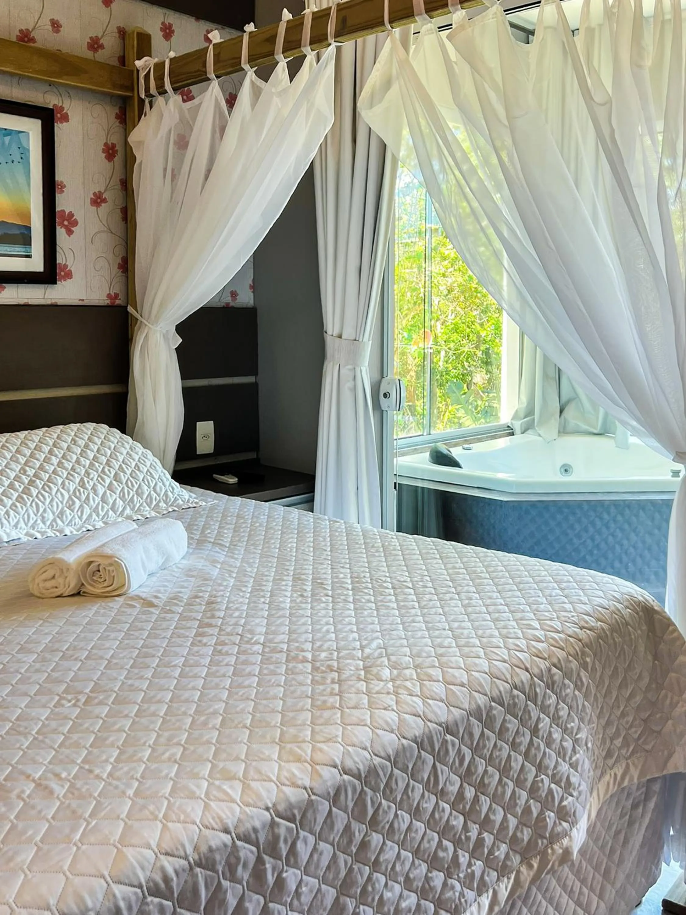 Bed in Pousada Natribus Rosa