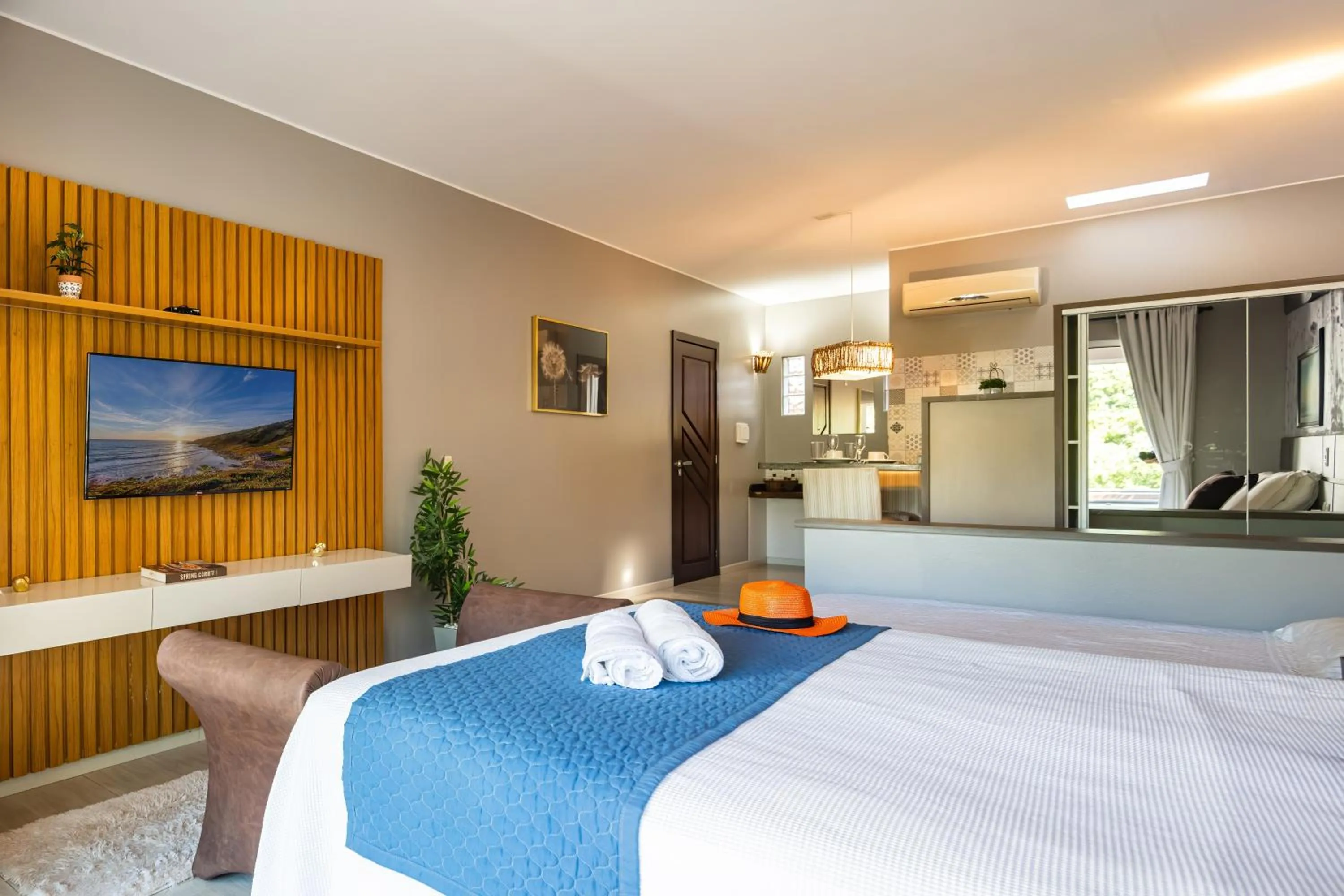 Bed in Pousada Natribus Rosa