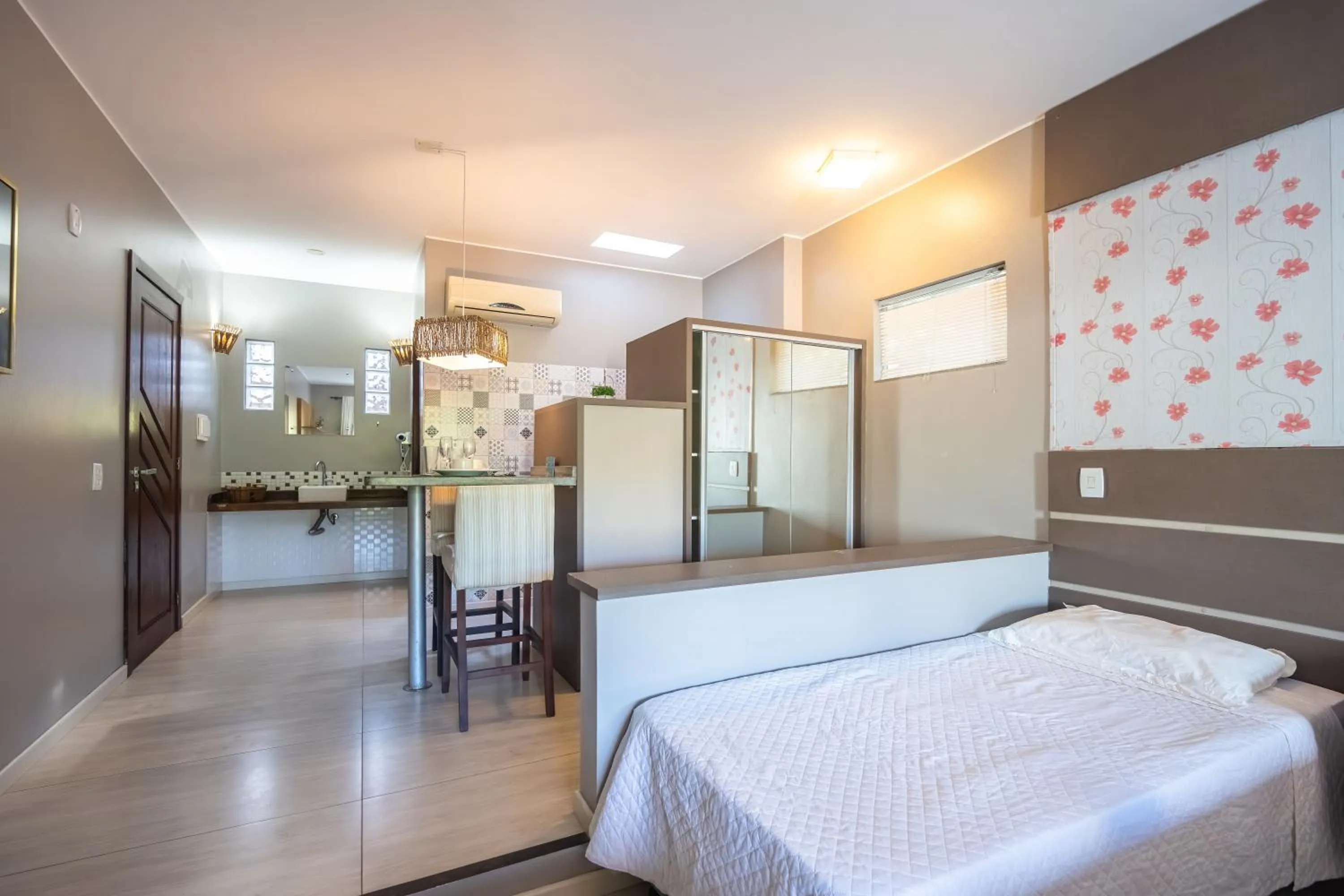 Bed in Pousada Natribus Rosa