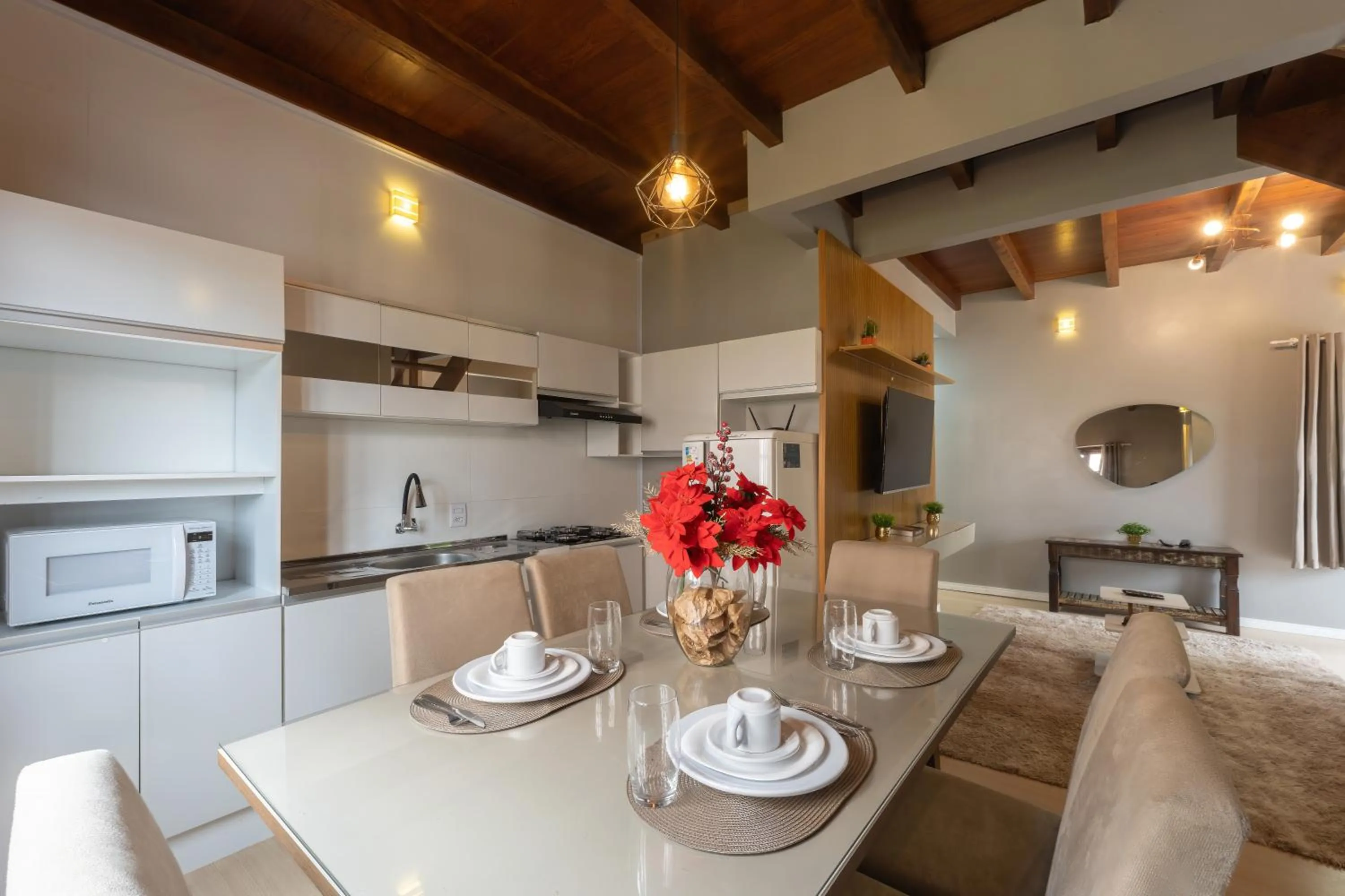 Kitchen or kitchenette in Pousada Natribus Rosa