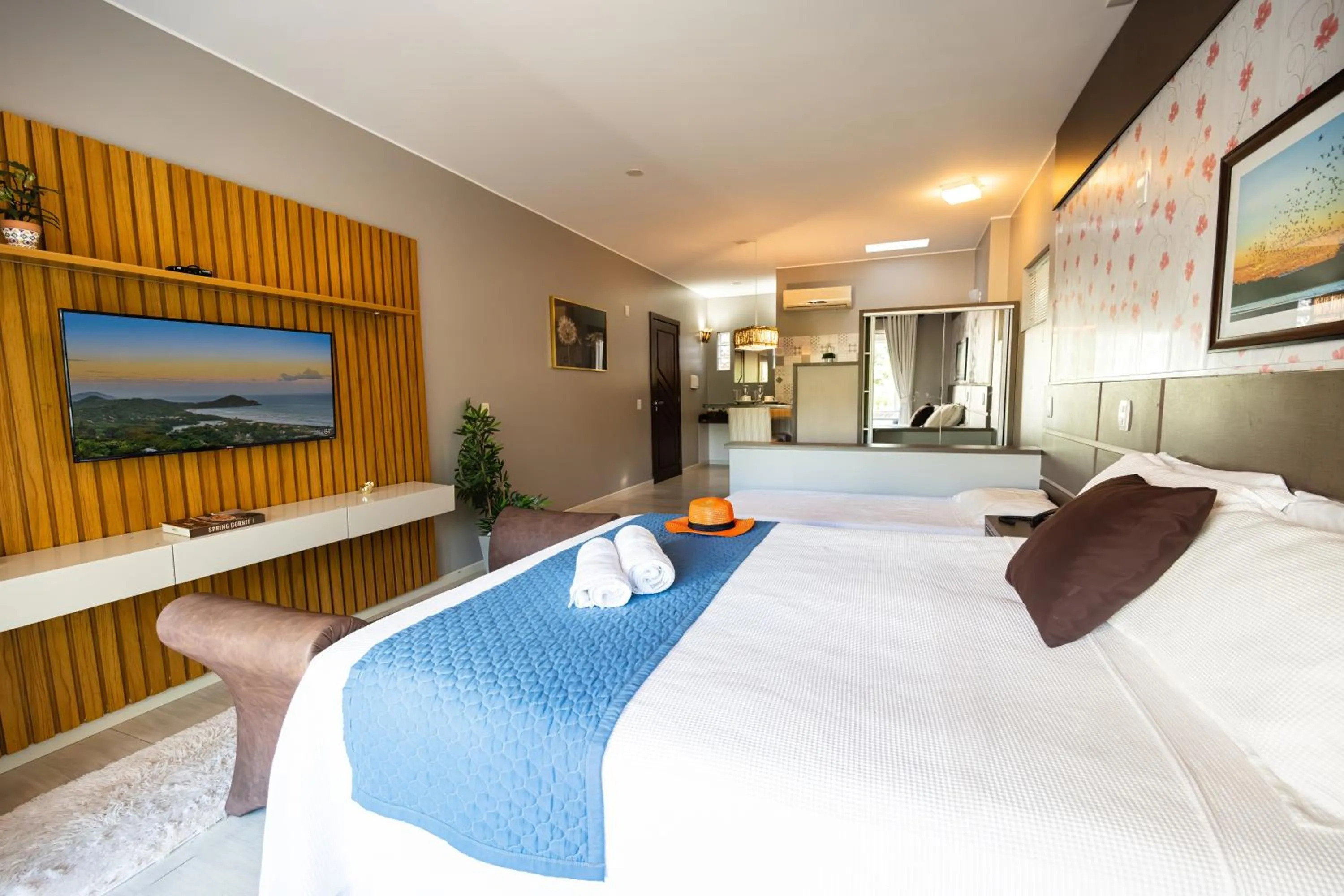 Bed in Pousada Natribus Rosa