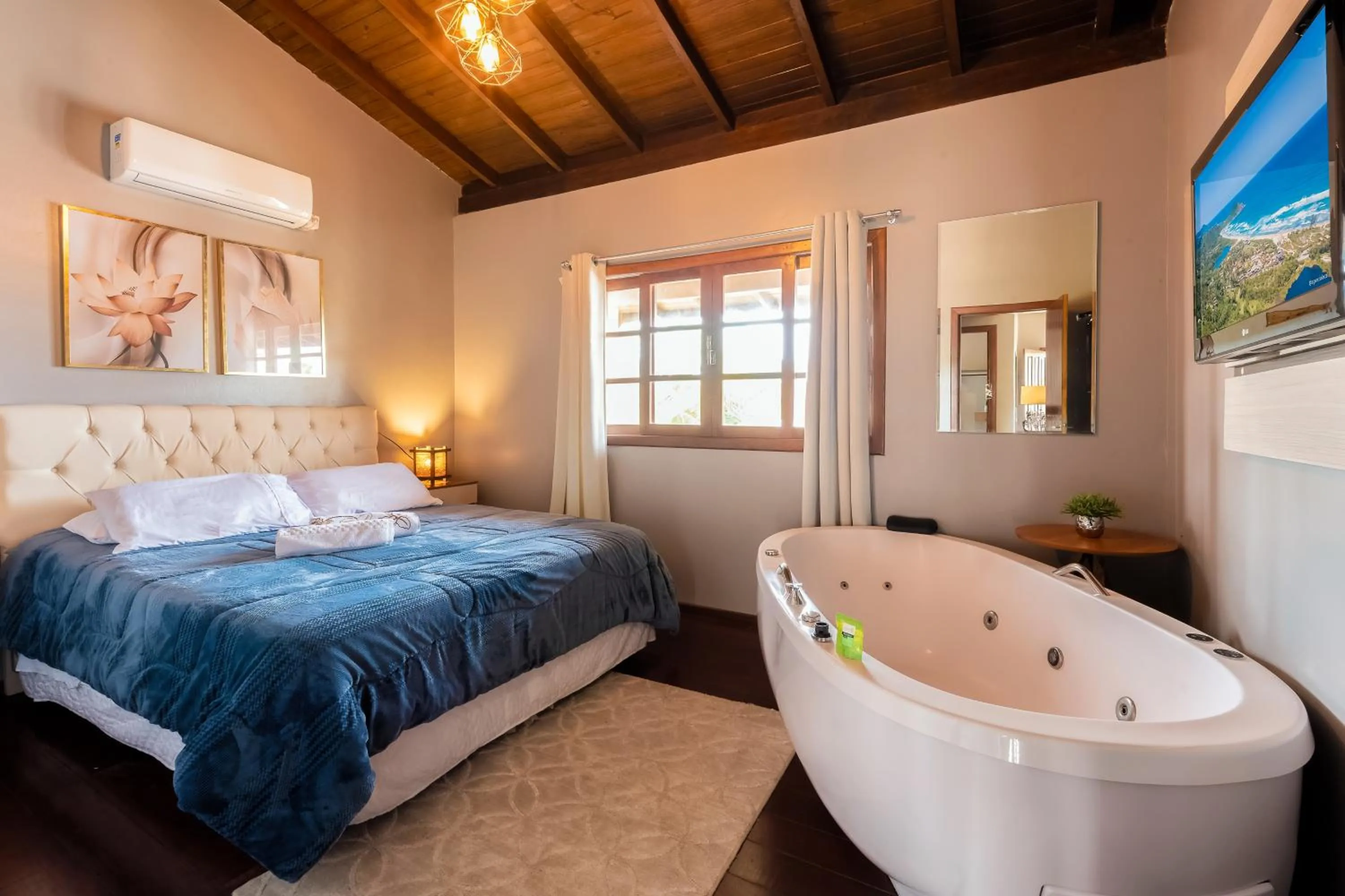 Bed in Pousada Natribus Rosa