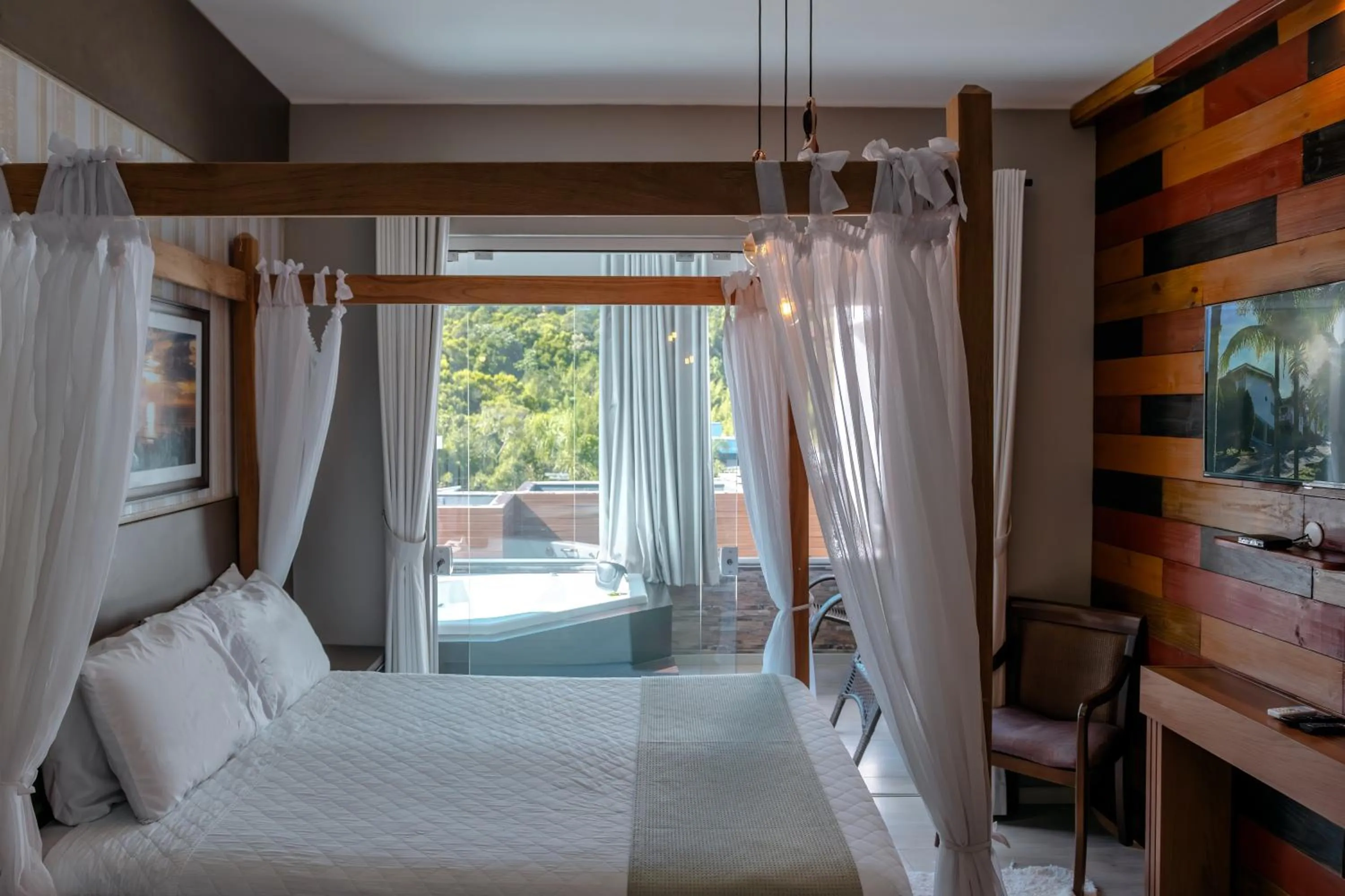 Bed in Pousada Natribus Rosa