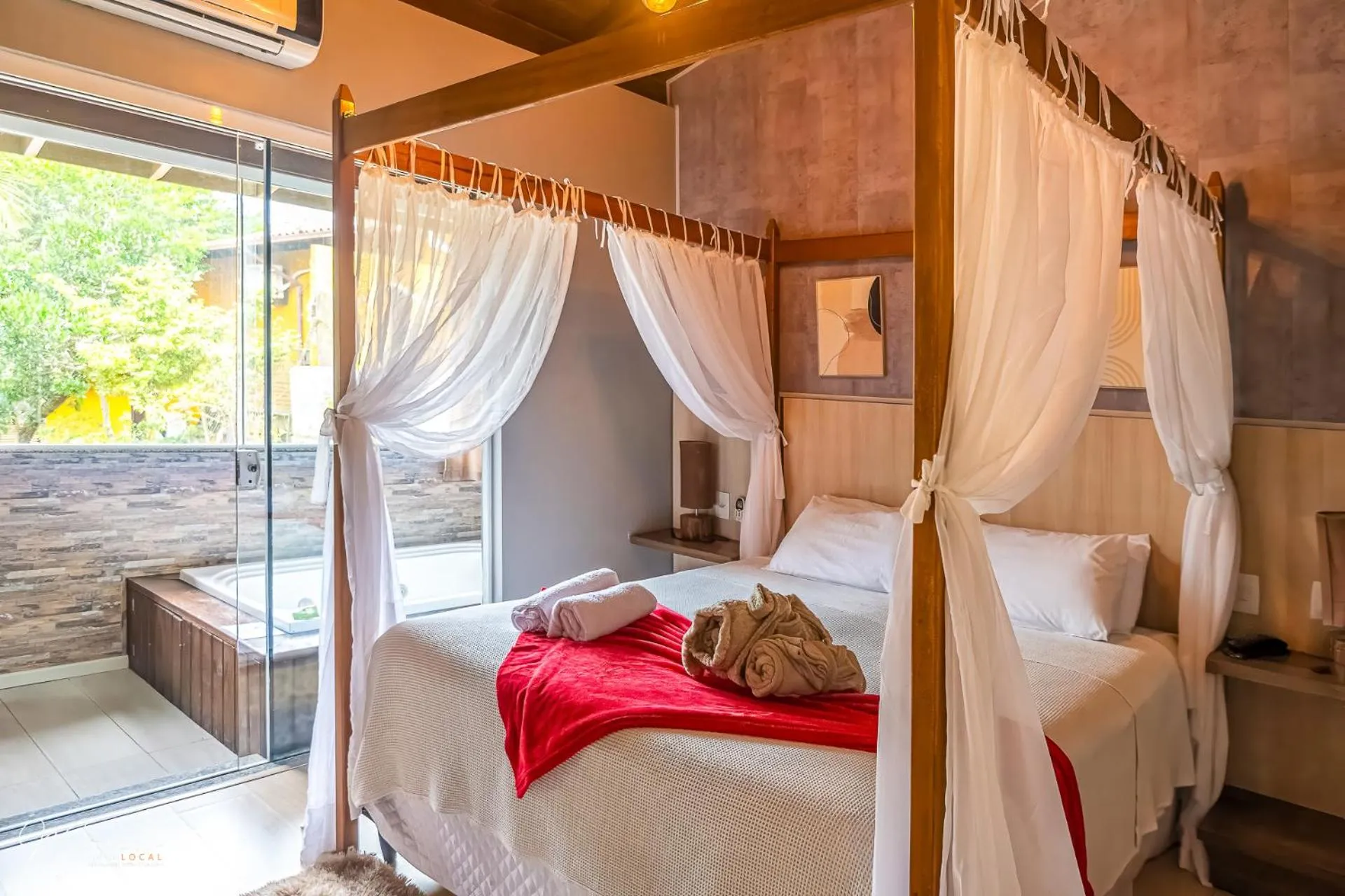 Bed in Pousada Natribus Rosa