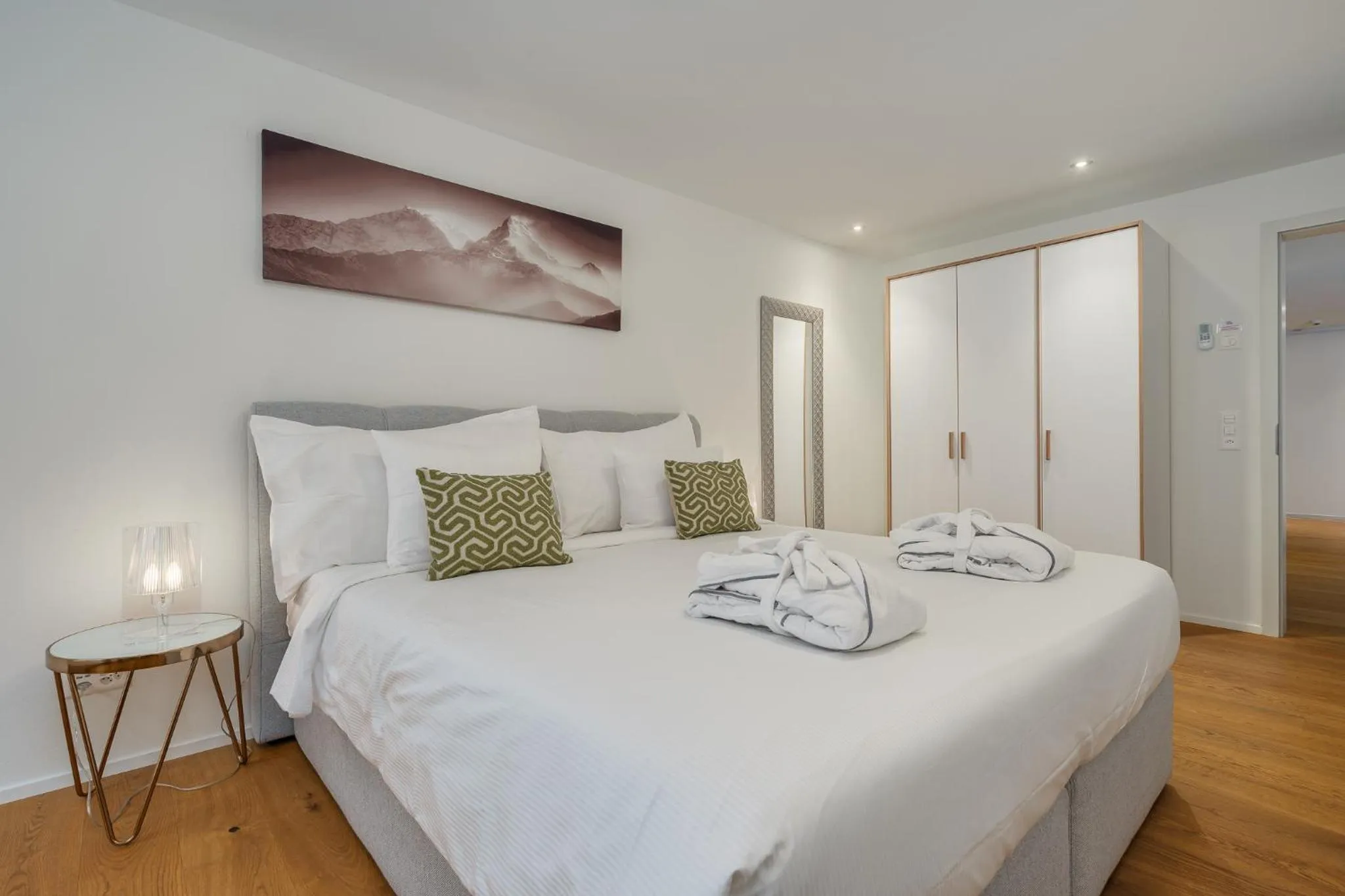 Bed in Swiss Hotel Apartments - Interlaken