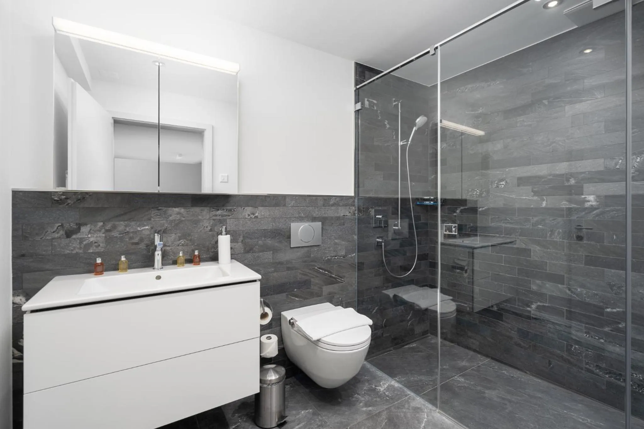 Shower in Swiss Hotel Apartments - Interlaken