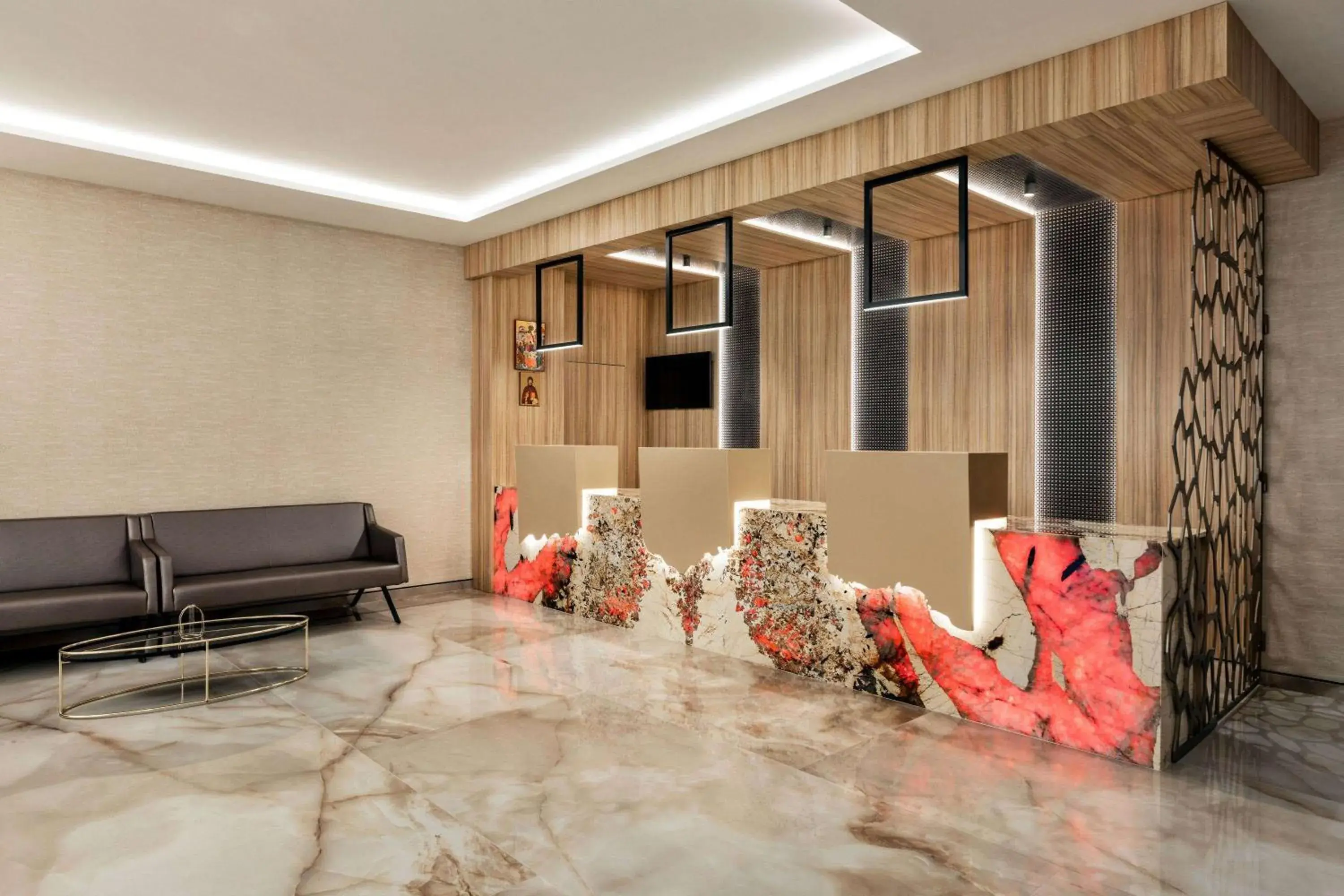 Lobby or reception in Ramada by Wyndham Ramnicu Valcea Lobby or reception in Ramada by Wyndham Ramnicu Valcea