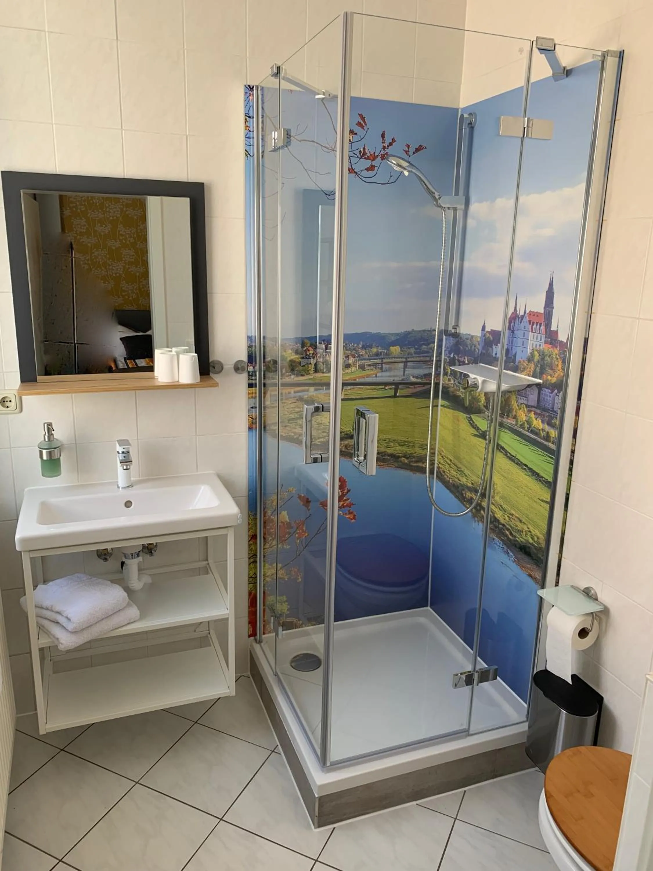 Bathroom in Pension Triebischtal