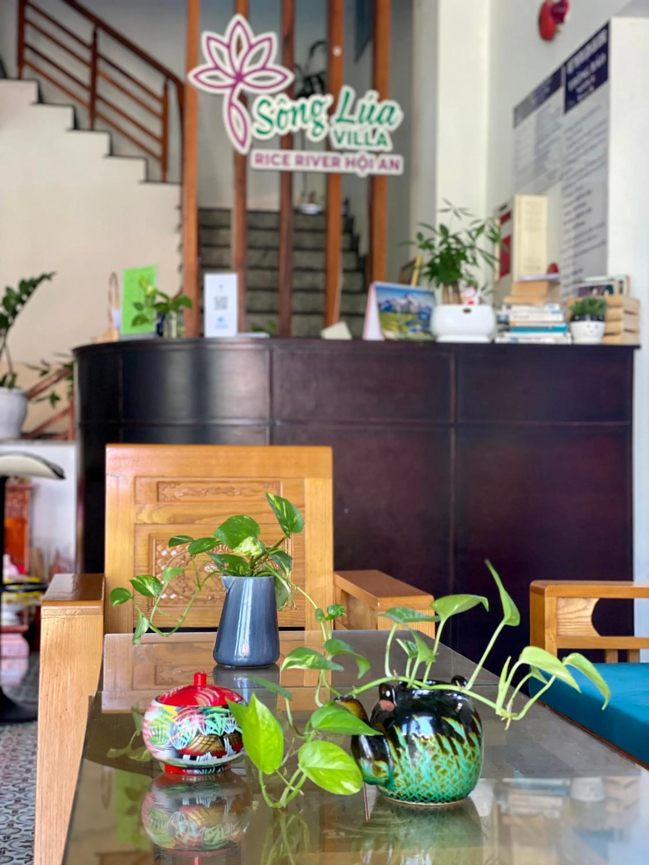 Lobby or reception in Rice River Villa - Hoi An