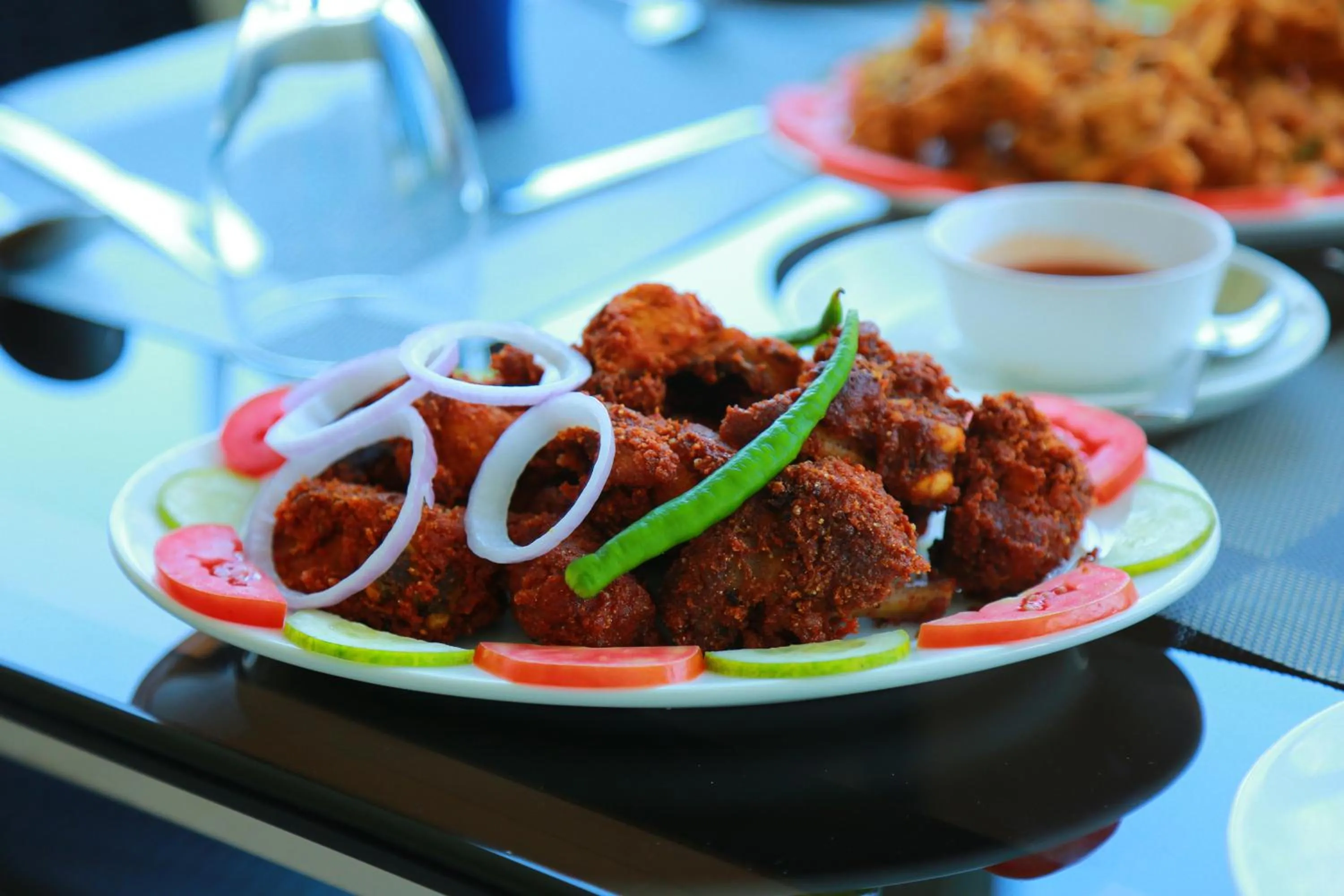 Food close-up in Palmtree Leaf, Munnar
