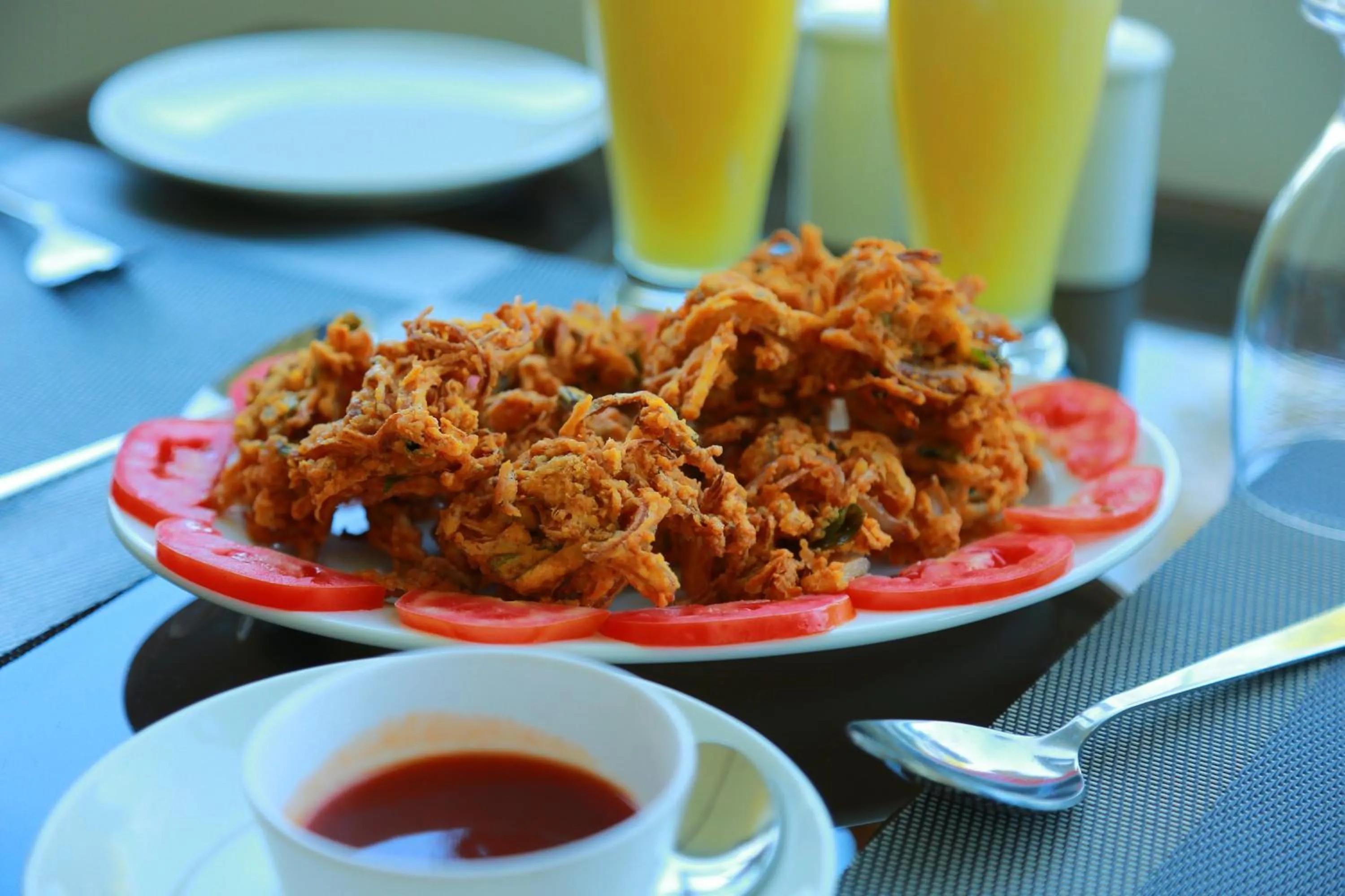 Food close-up in Palmtree Leaf, Munnar