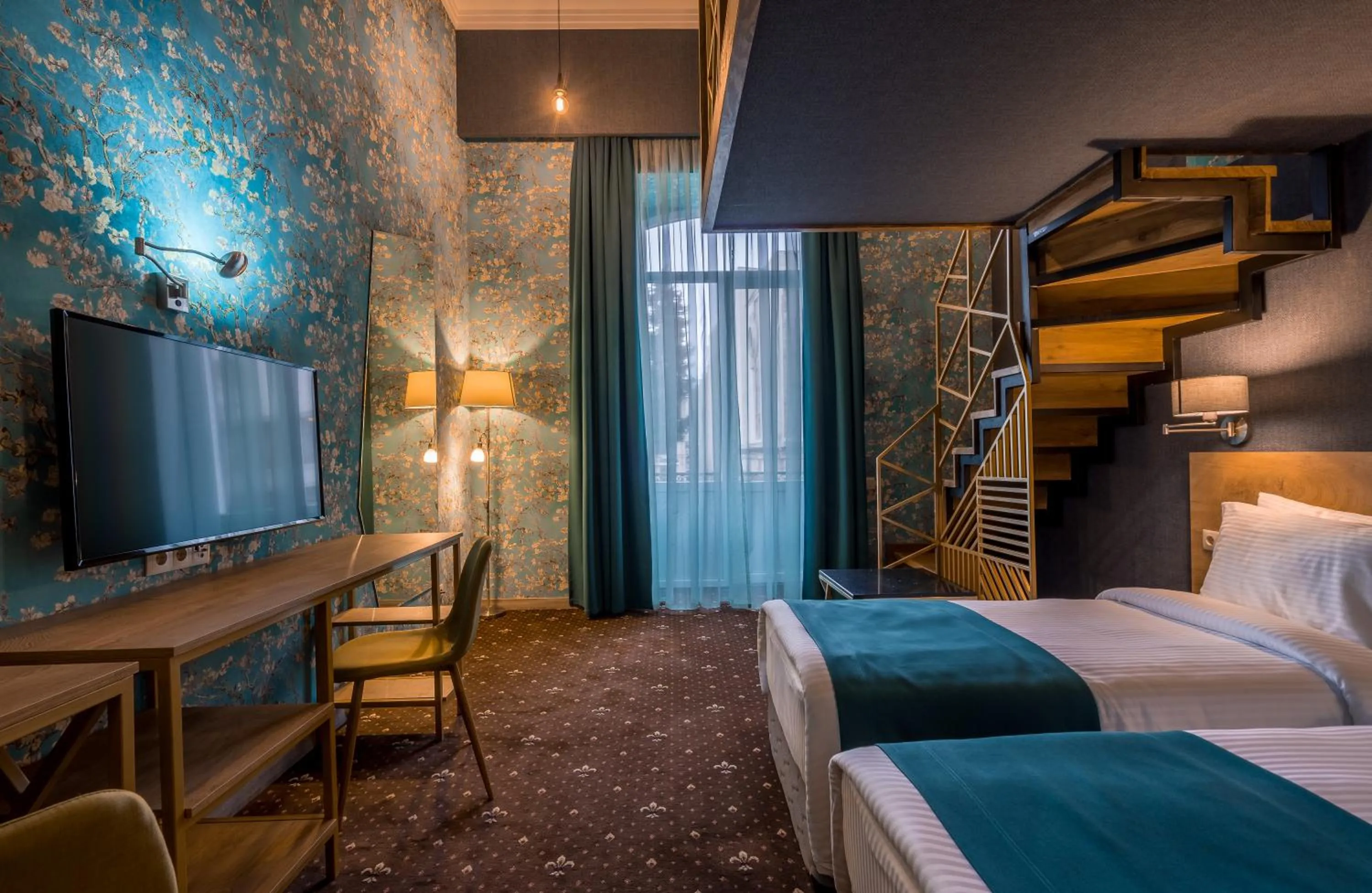 Communal lounge/ TV room, Bed in Gladius Inn Boutique Hotel by DNT Group