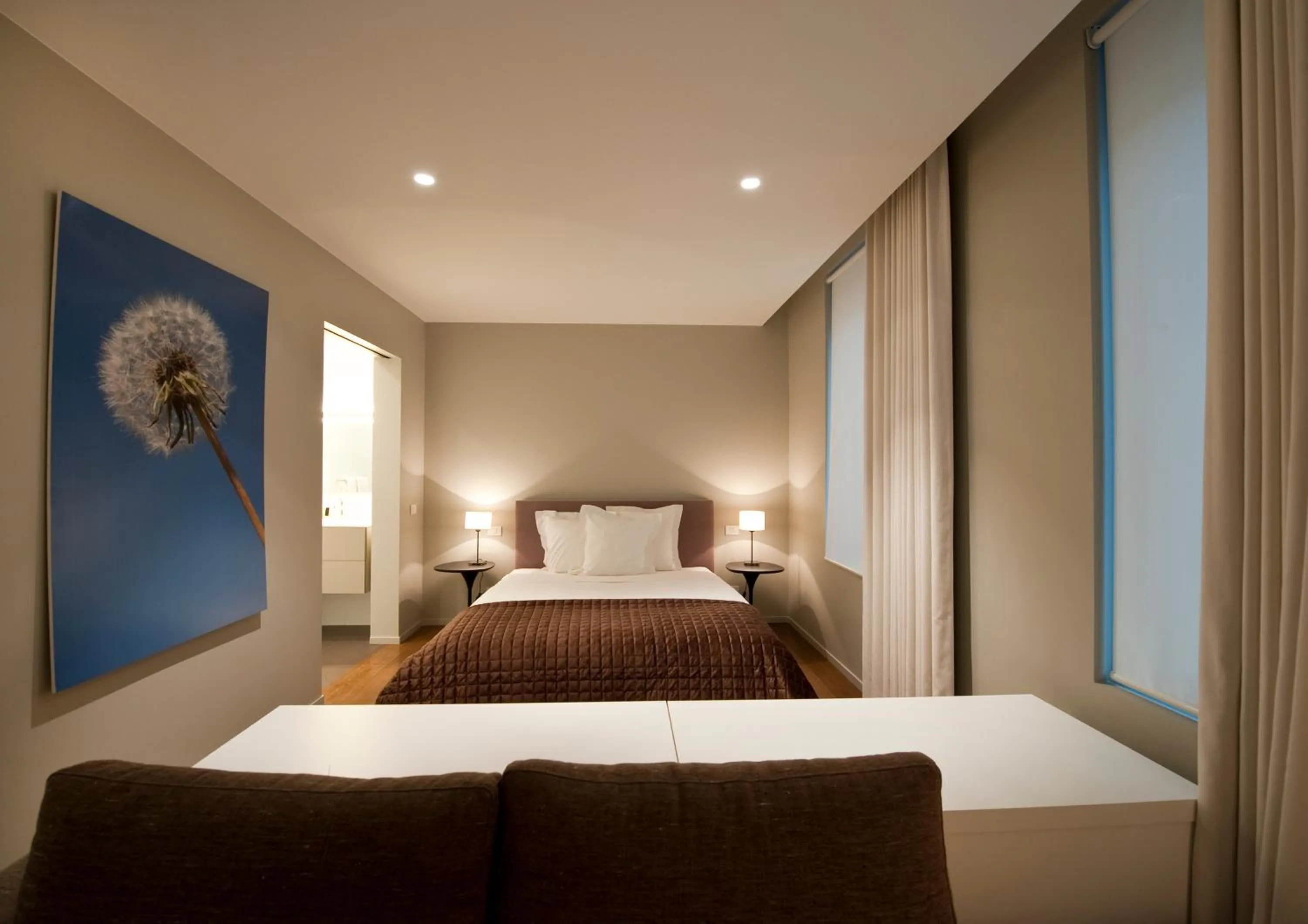 Photo of the whole room, Bed in Studio K